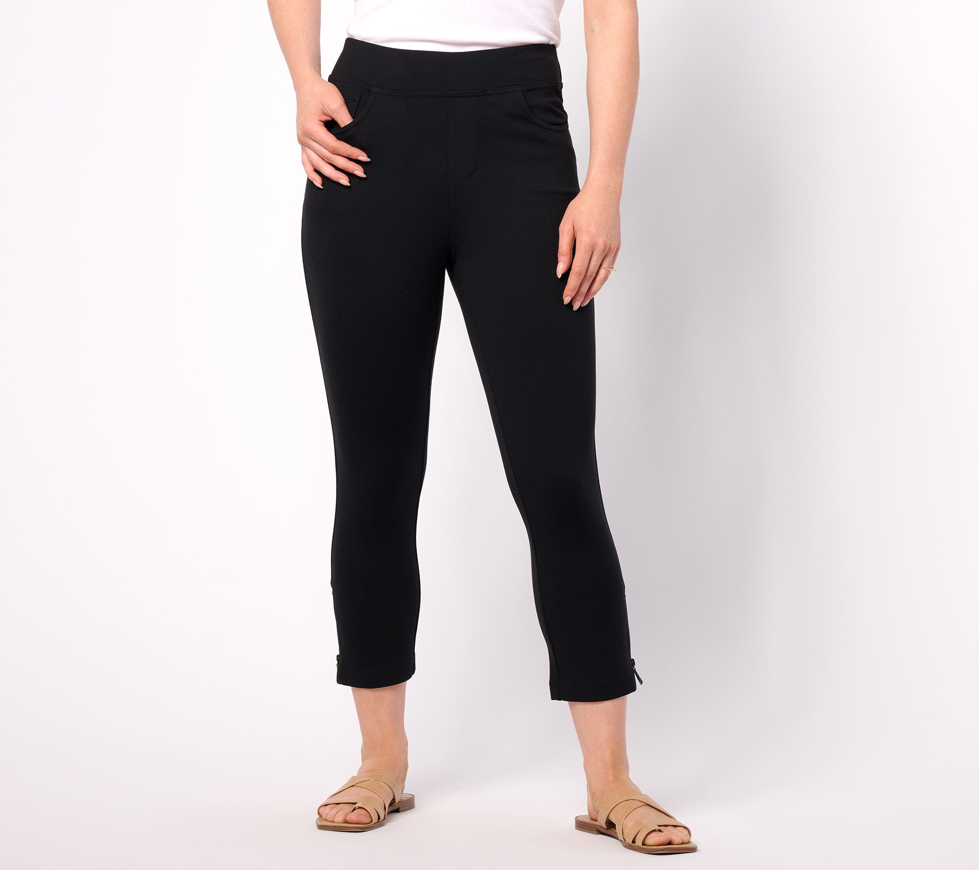 Belle by Kim Gravel Tall Coastal Crop Perfect Ponte Pants