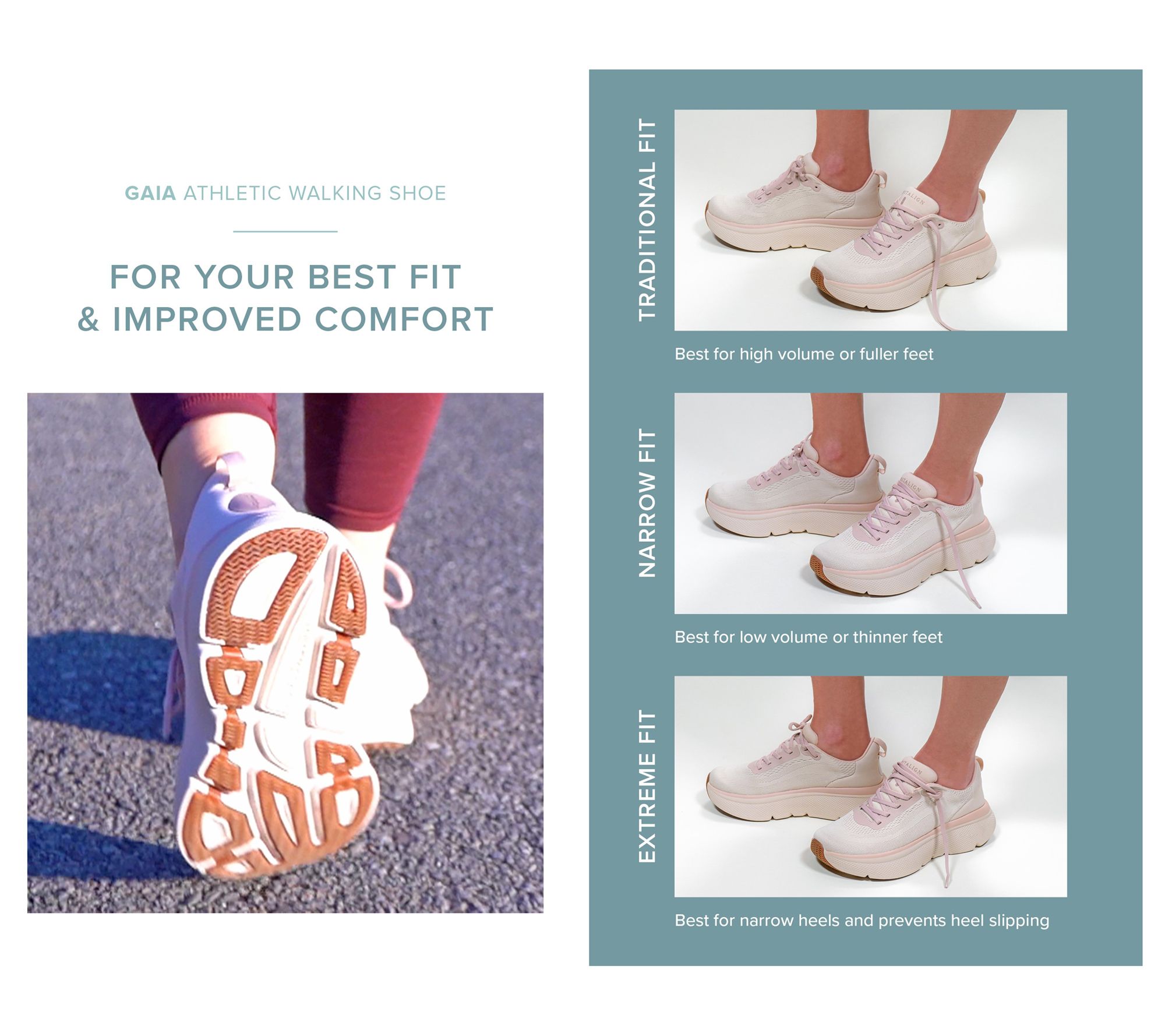 Revitalign Orthotic Mesh Walking Sneakers - Gaia - QVC.com