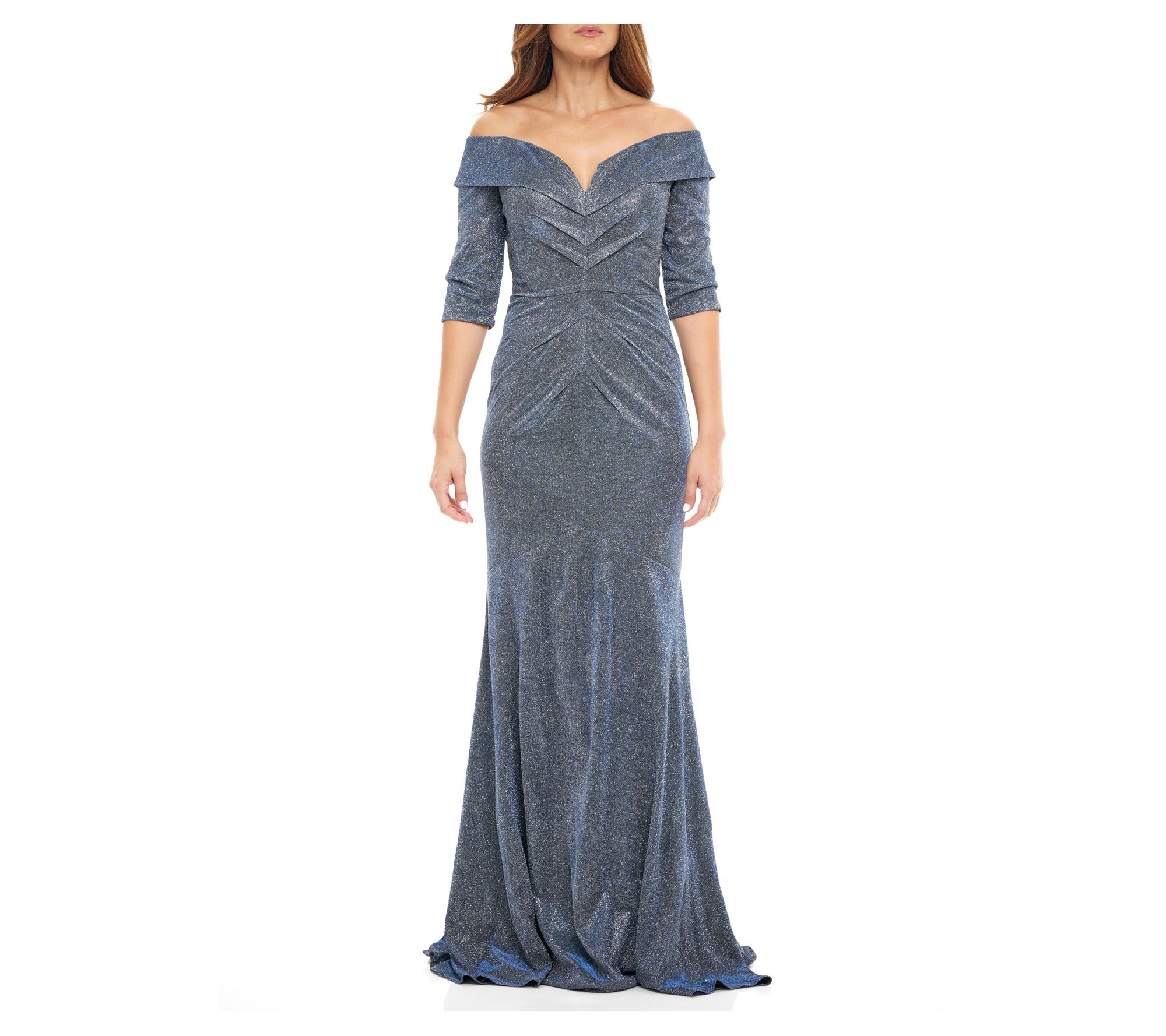 Rene Ruiz Premium Off The Shoulder Stretch Gown
