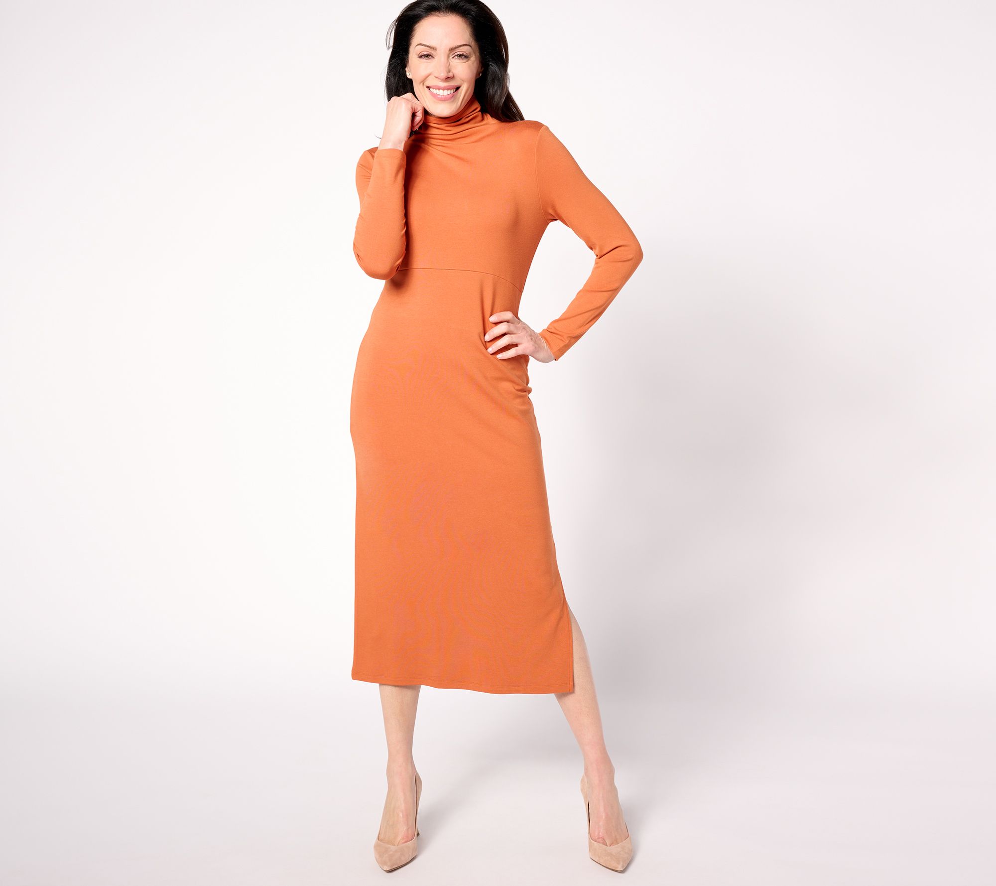 "As Is" Women with Control Regular Finespun Jersey Midi Dress