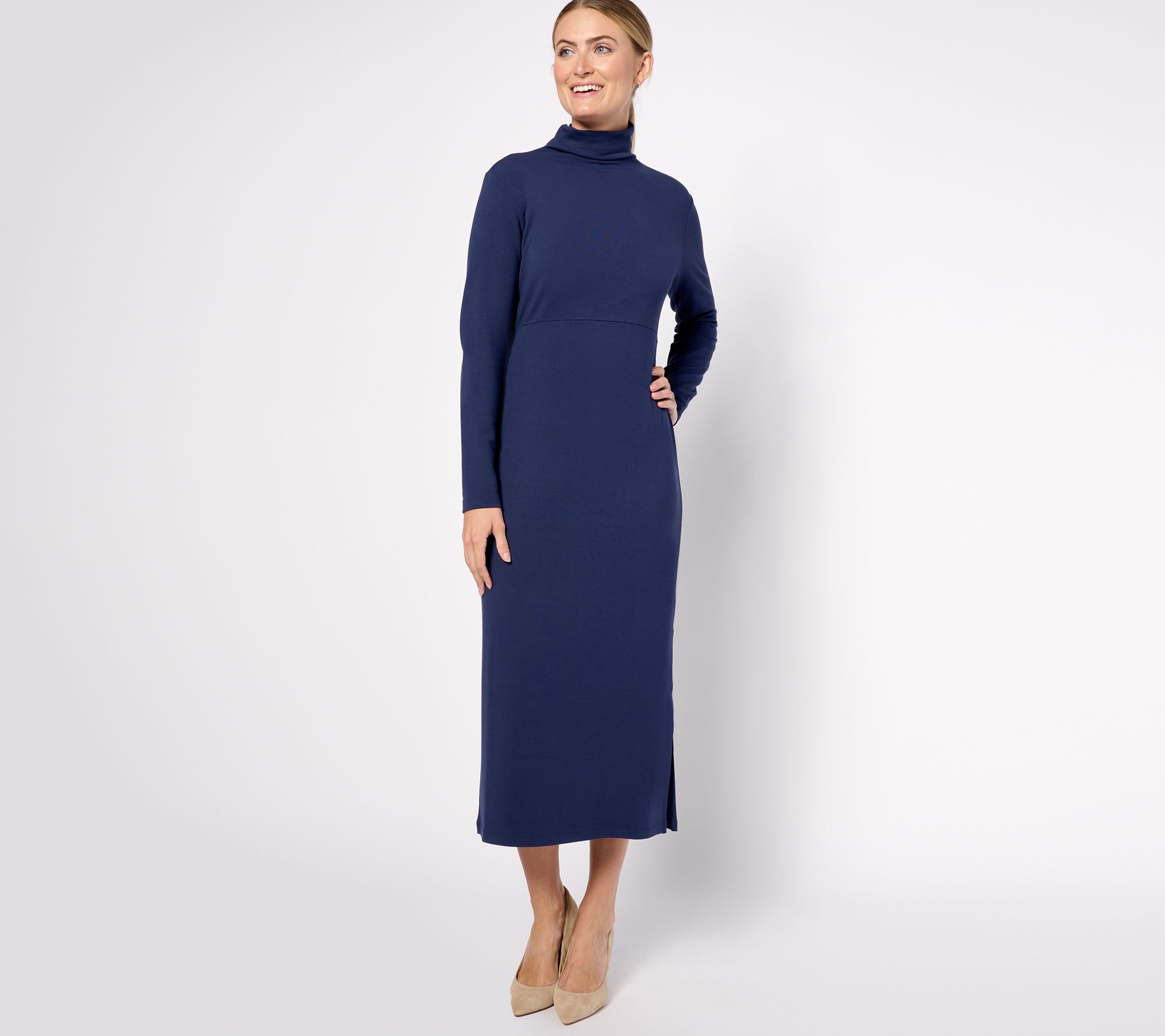 "As Is" Women with Control Regular Finespun Jersey Midi Dress
