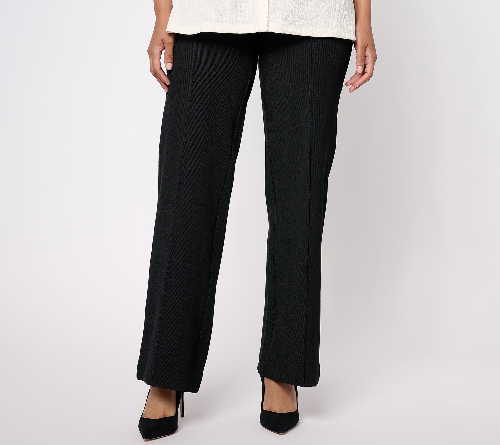 "As Is" Isaac Mizrahi Live! Petite Forever Twill Pull On Trouser