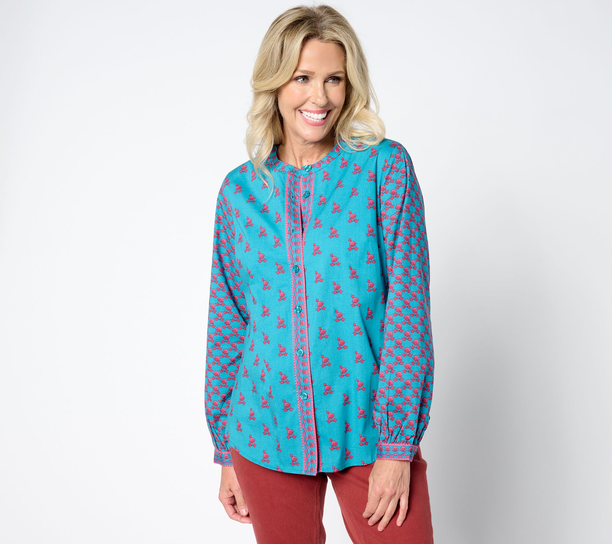 Belle by Kim Gravel Perfect Patchwork Blouse