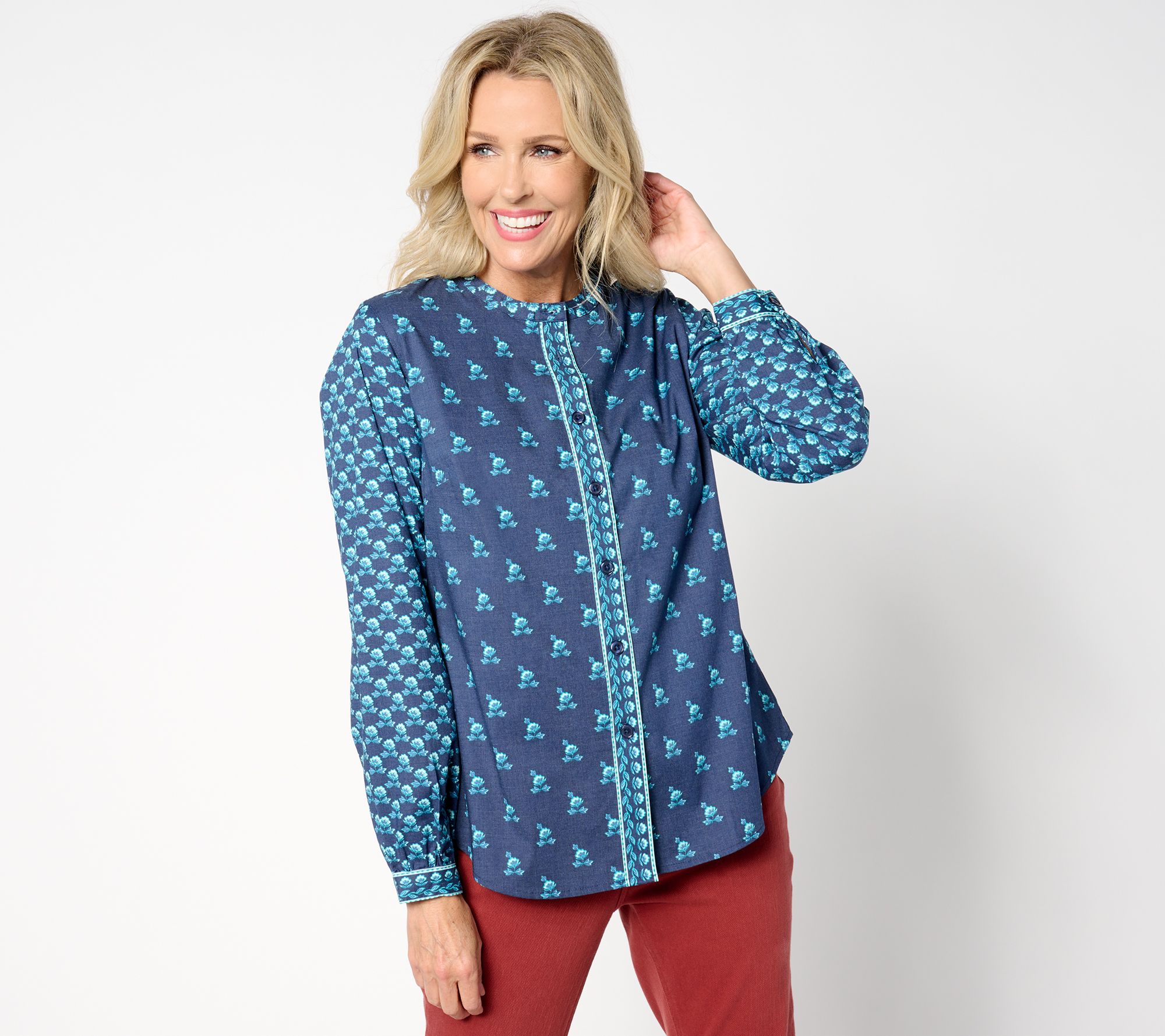 Belle by Kim Gravel Perfect Patchwork Blouse