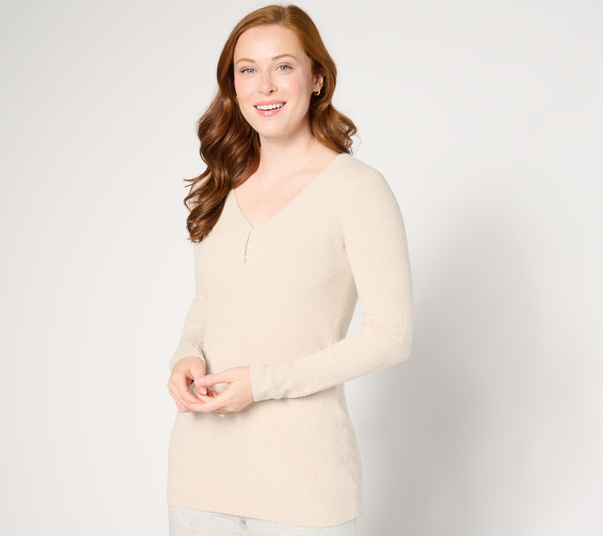 Barefoot Dreams CozyChic Ultra Lite Ribbed Button Tunic