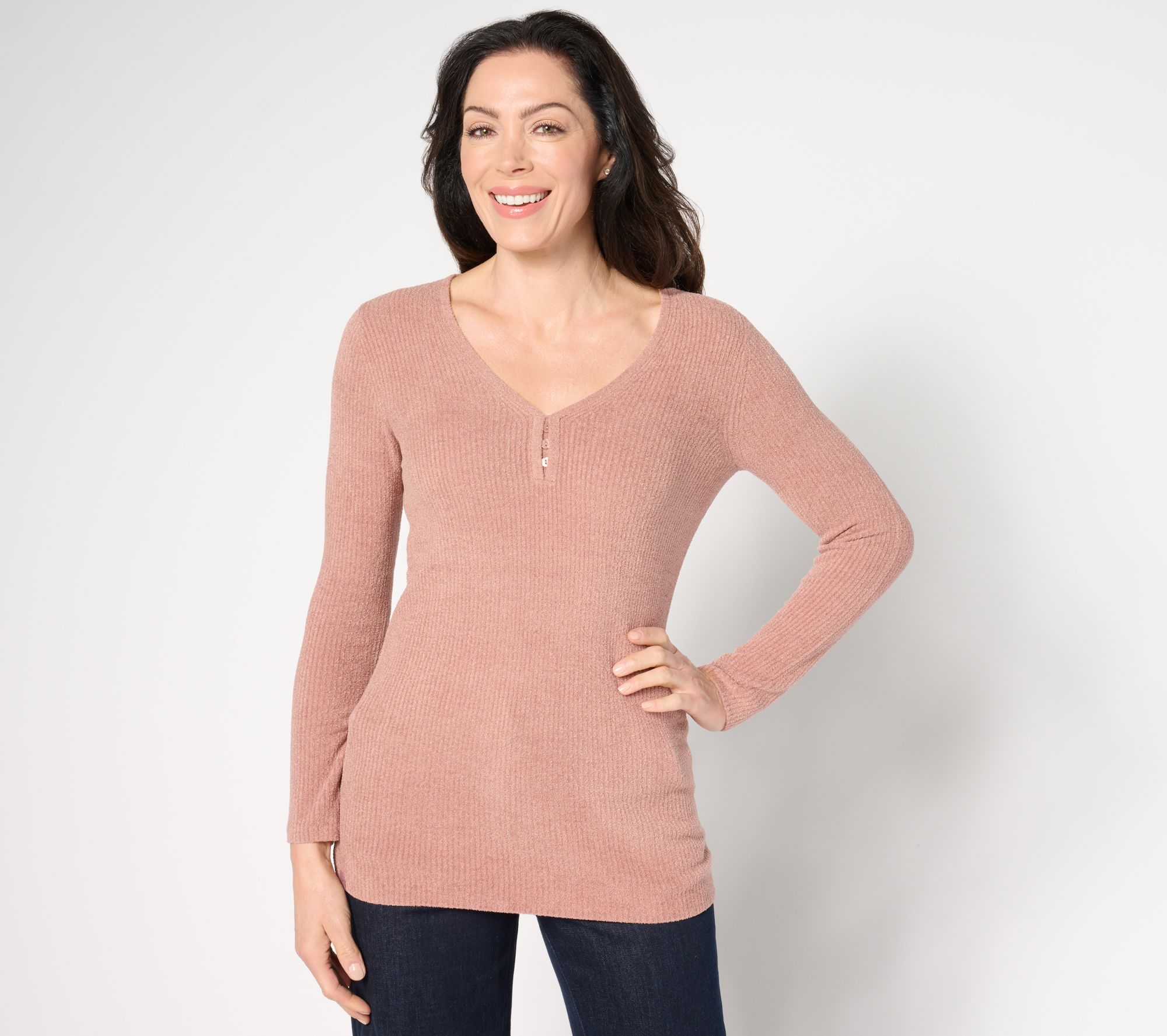 Barefoot Dreams CozyChic Ultra Lite Ribbed Button Tunic