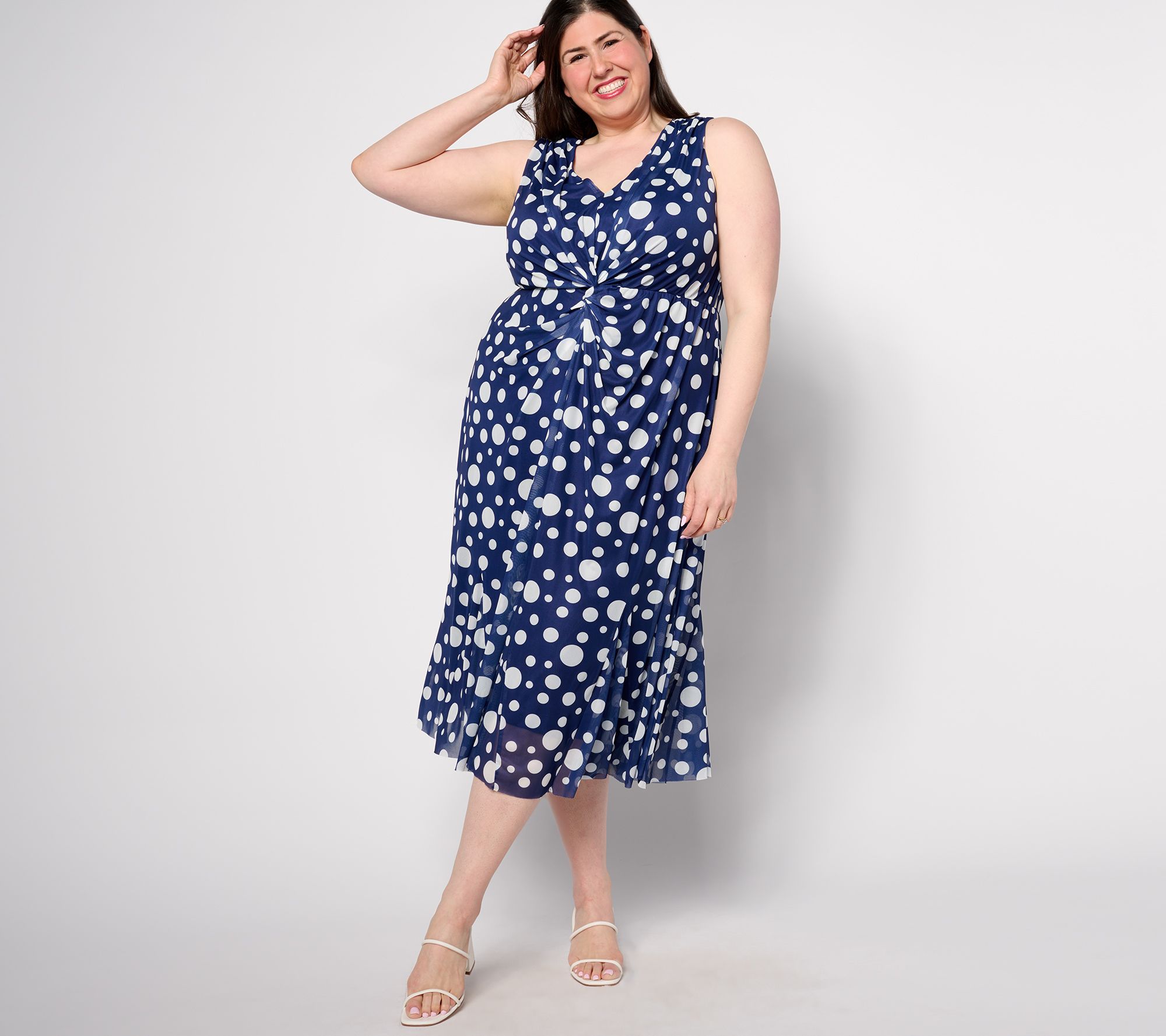 "As Is" Isaac Mizrahi Live! Petite Always Isaac Midi Dress
