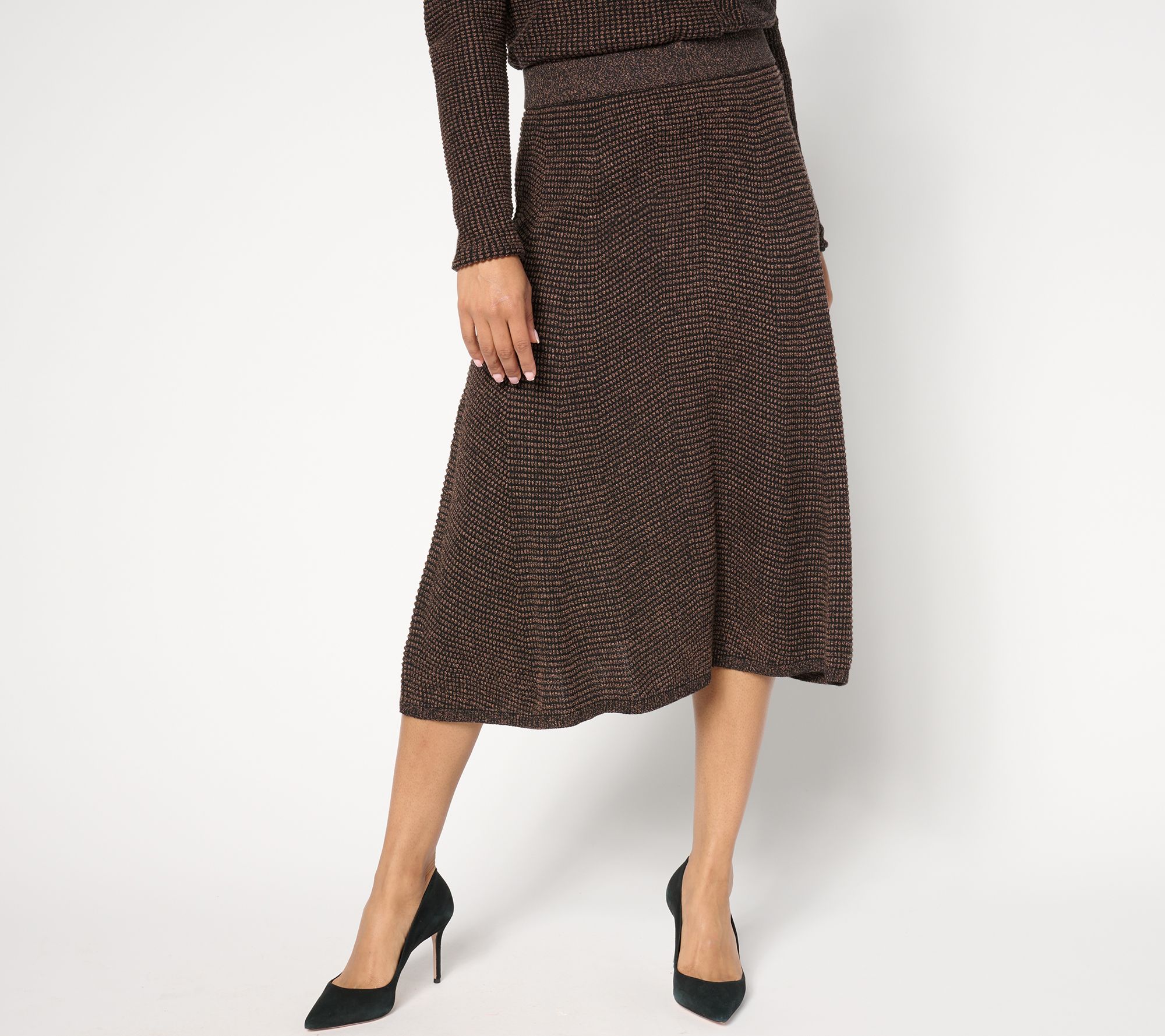 Knit midi skirt qvc hotsell