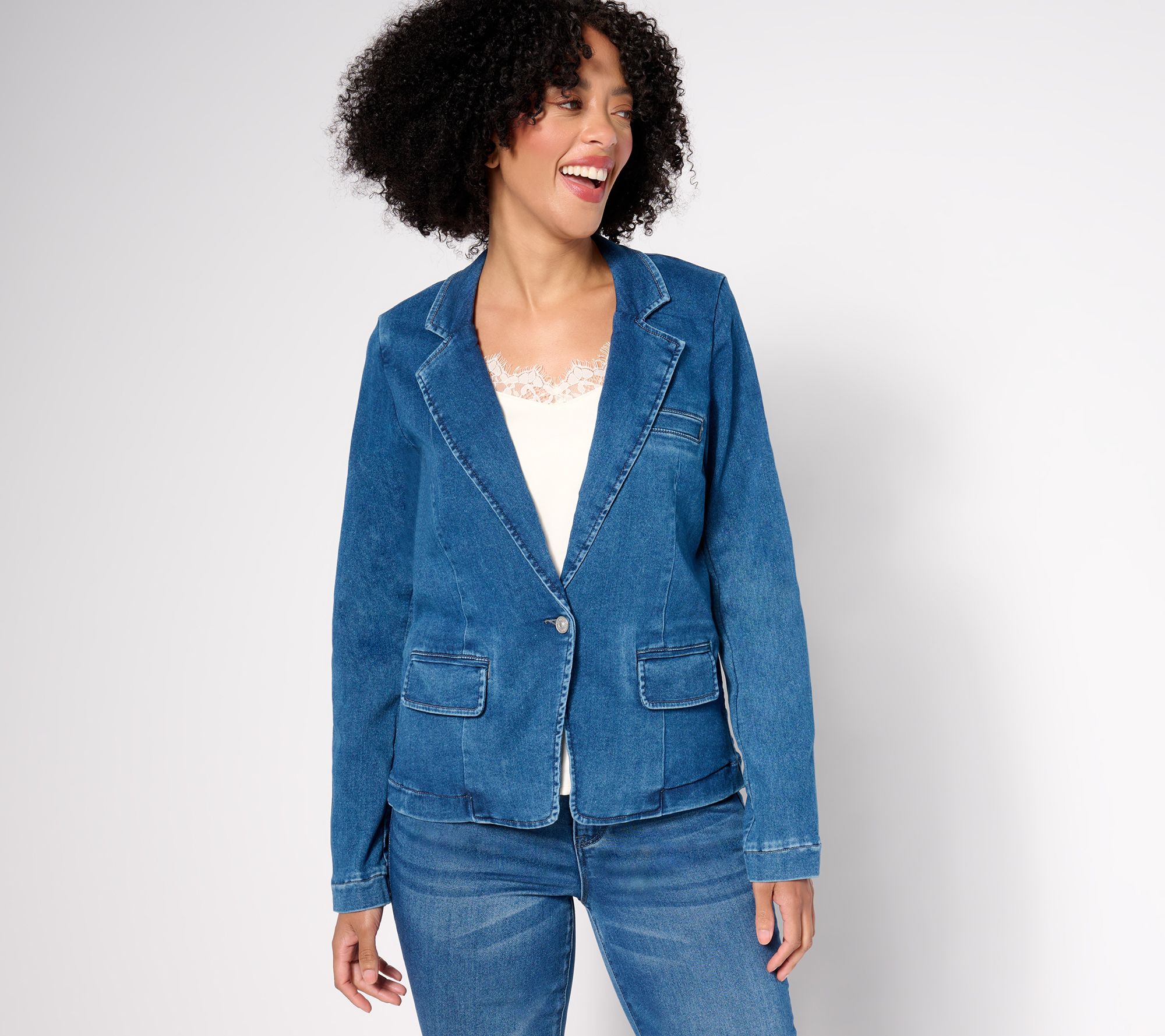 nicole by Nicole Miller Dream Denim Blazer