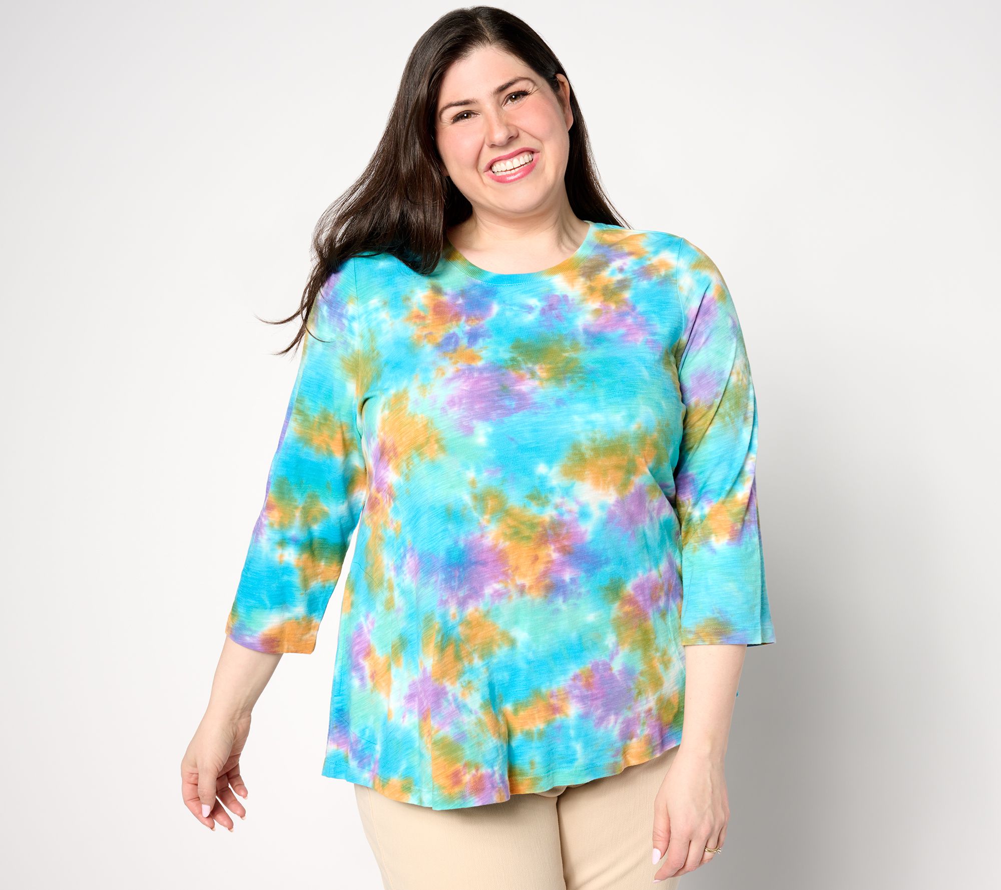 "As Is" LOGO by Lori Goldstein Cotton Modal Tie Dye Tee