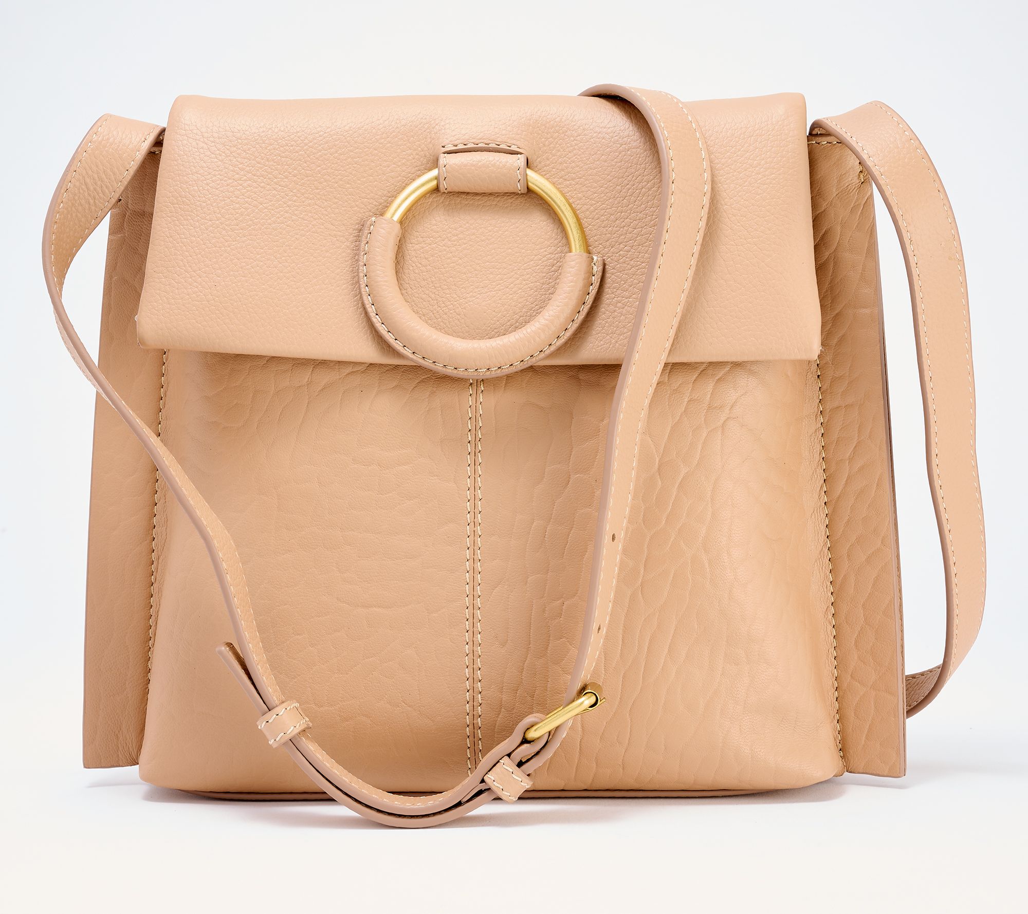 "As Is" Vince Camuto Bubble Leather Livee Large Crossbody