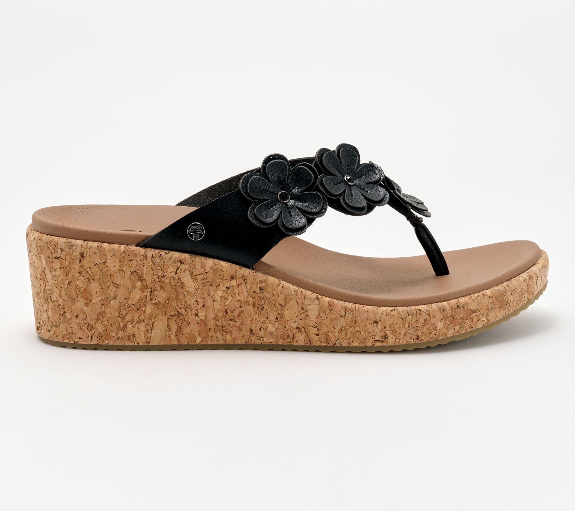 Skechers Cali Arch Fit Beverlee Floral Thong Sandals - Rare