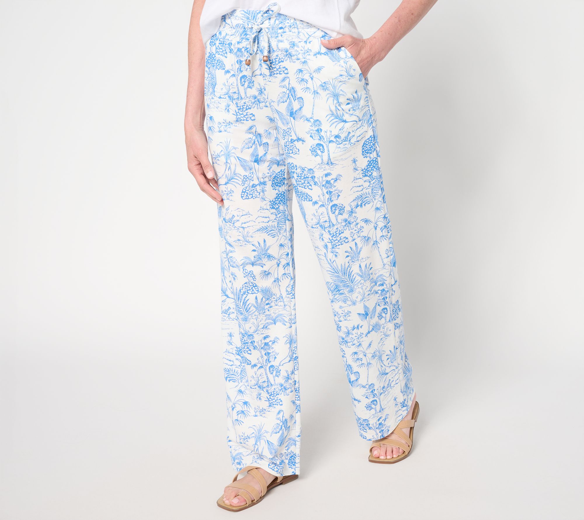 Belle Beach by Kim Gravel Petite Cabana Knit Summer Toile Pant