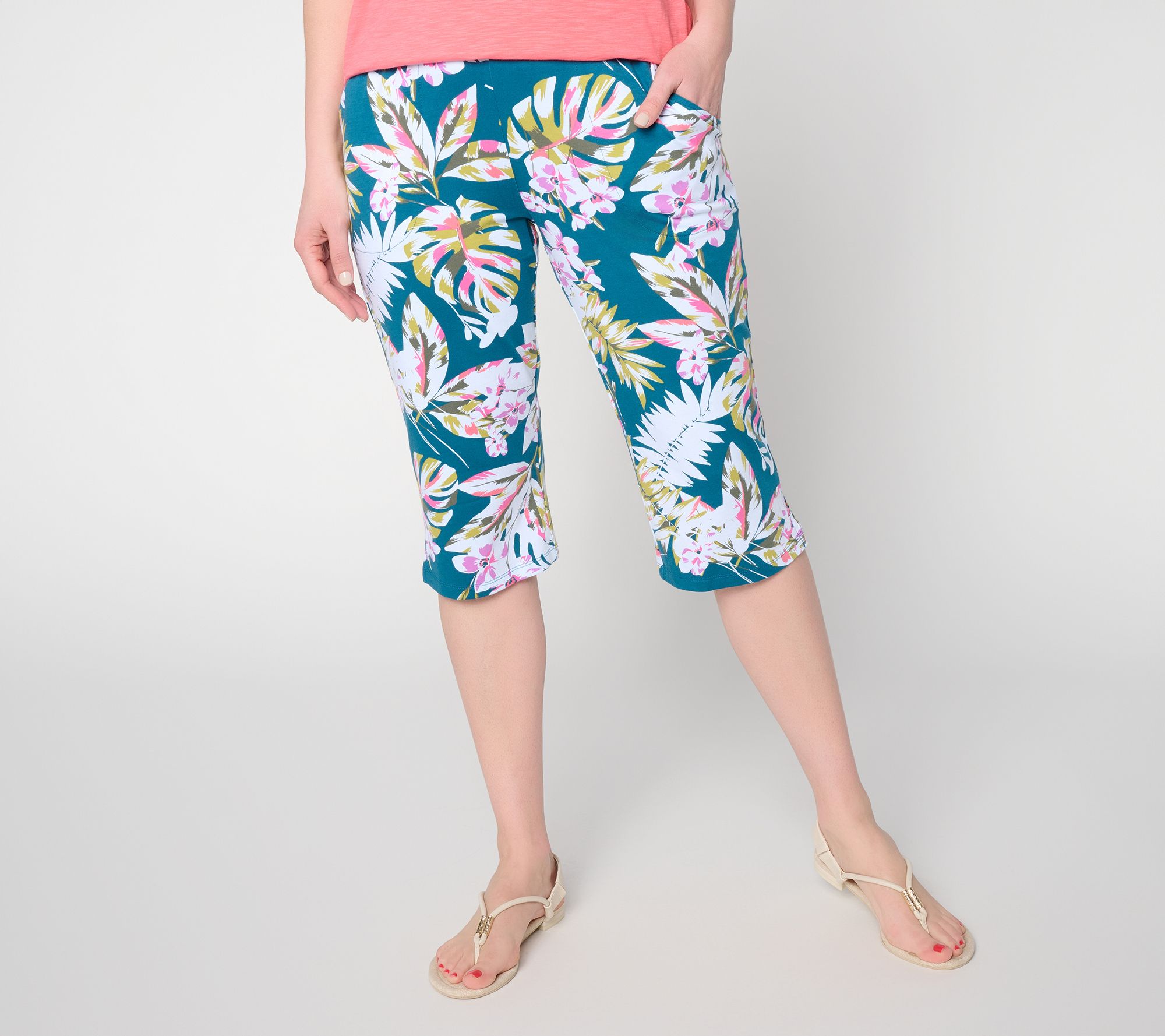 Denim & Co. Beach Jersey Printed or Solid Skimmer