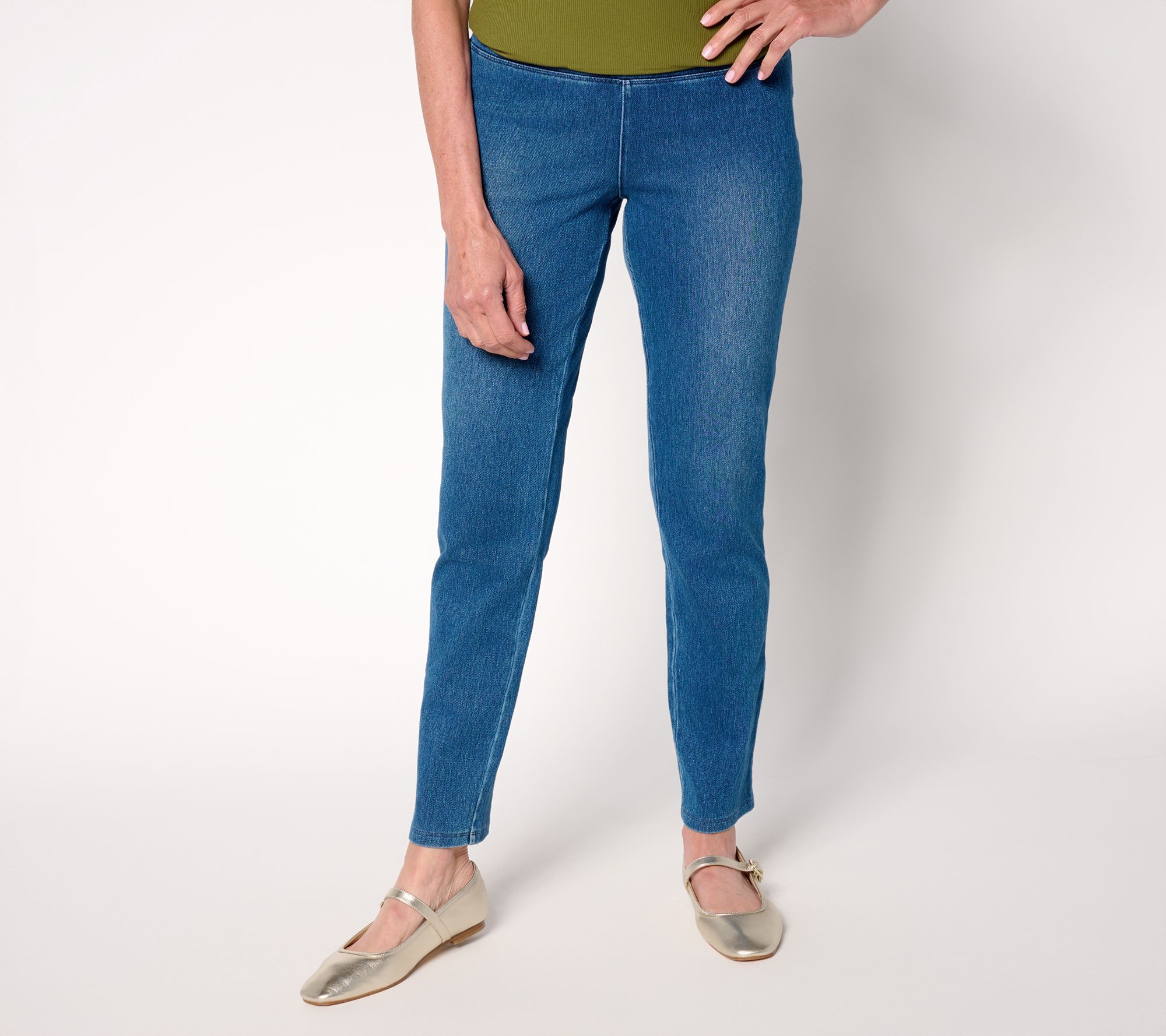 Women with Control Tummy Control Petite Prime Stretch Denim Jeans