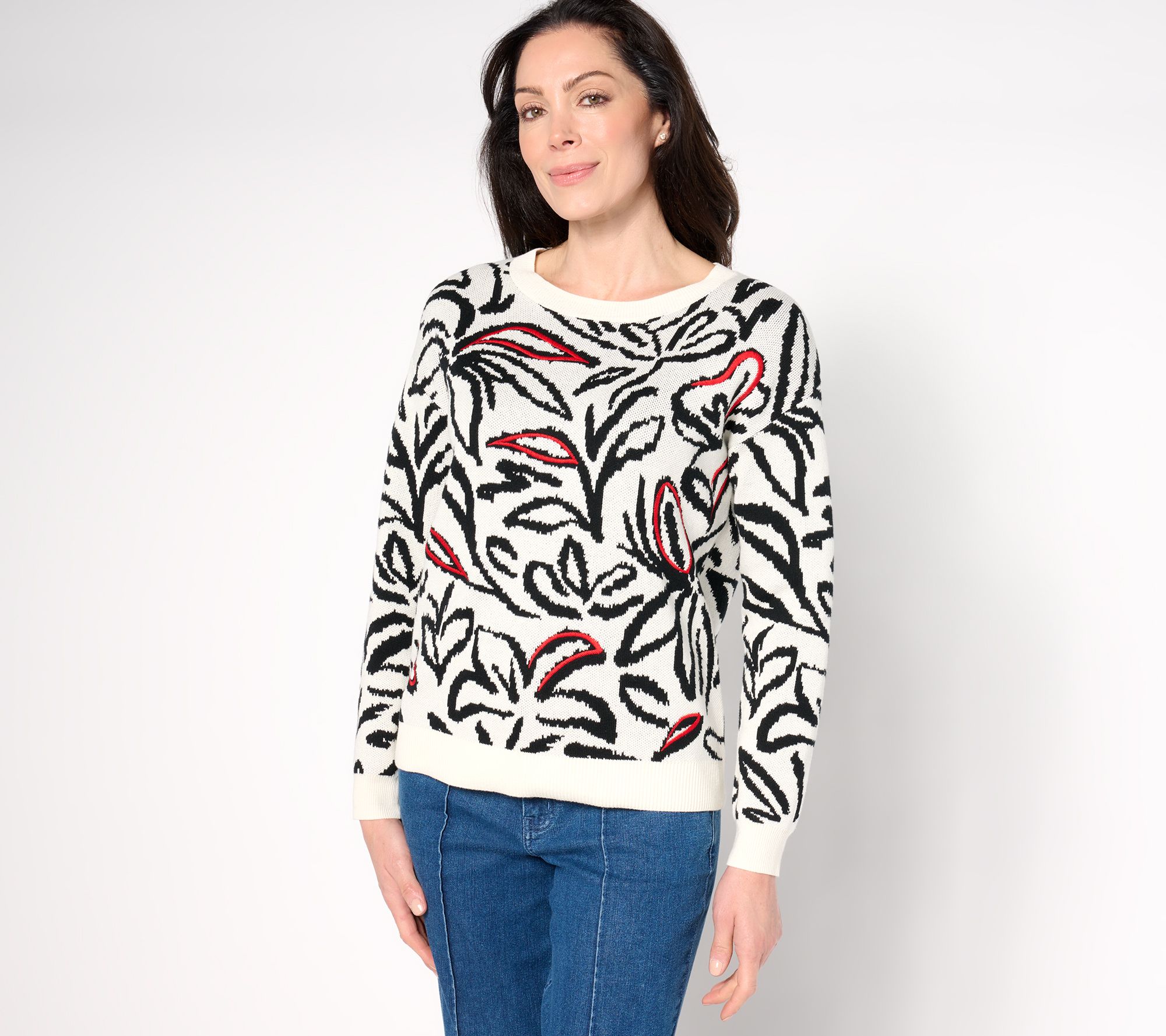 "As Is" Attitues by Renee Jacquard Sweater