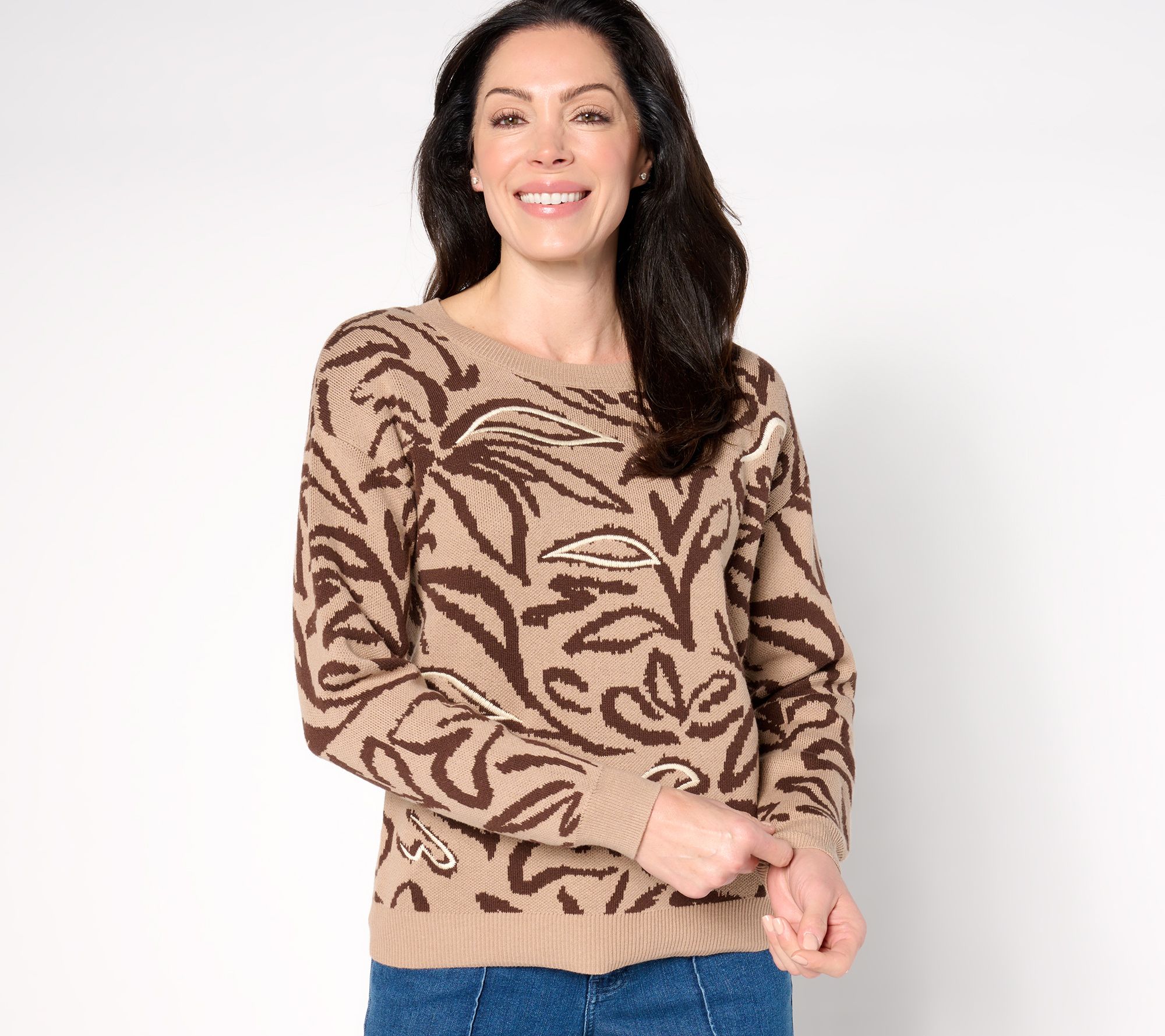 "As Is" Attitues by Renee Jacquard Sweater