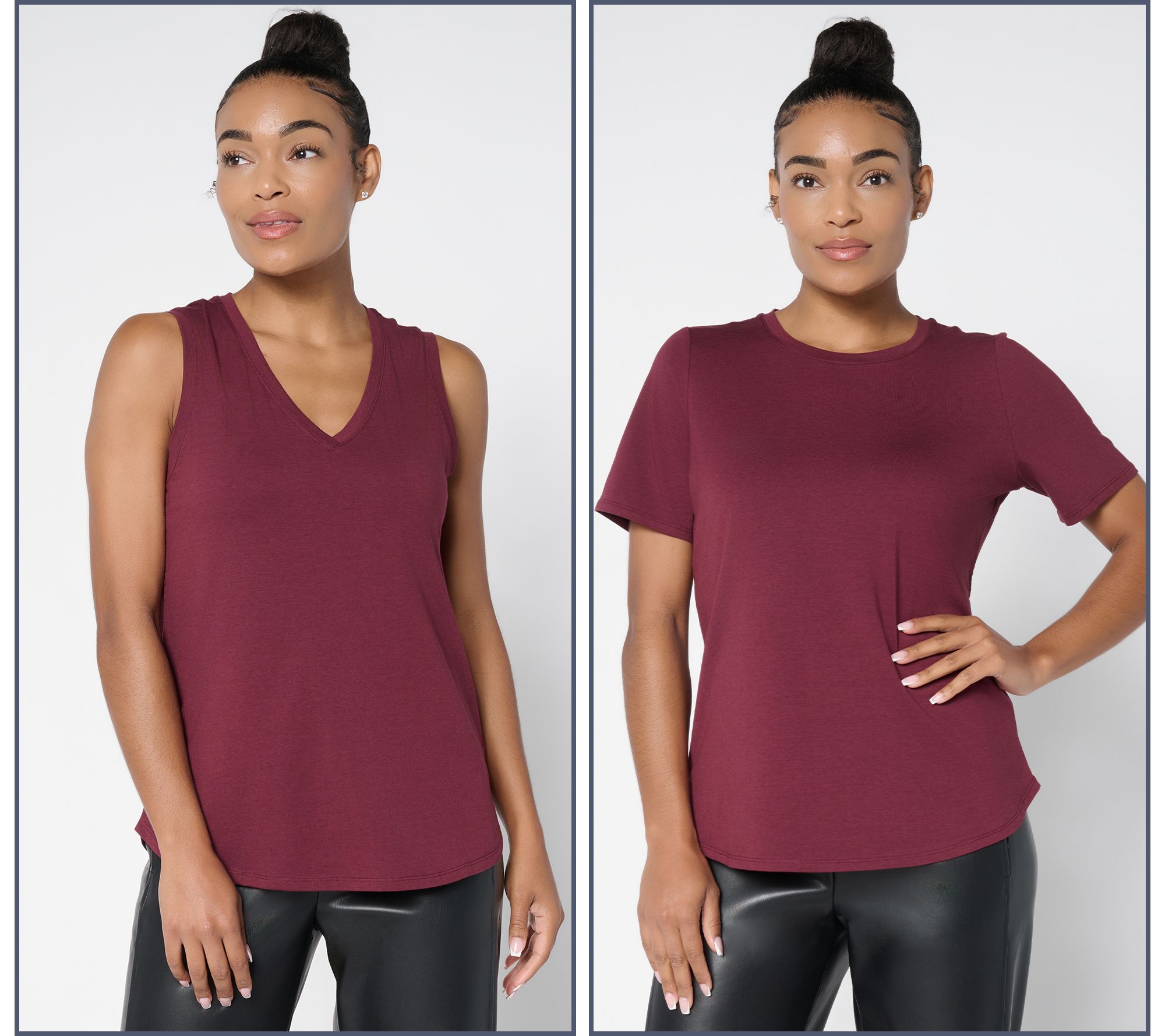  by Stacy London Two Pack Tank & Tee Set Two-Pack