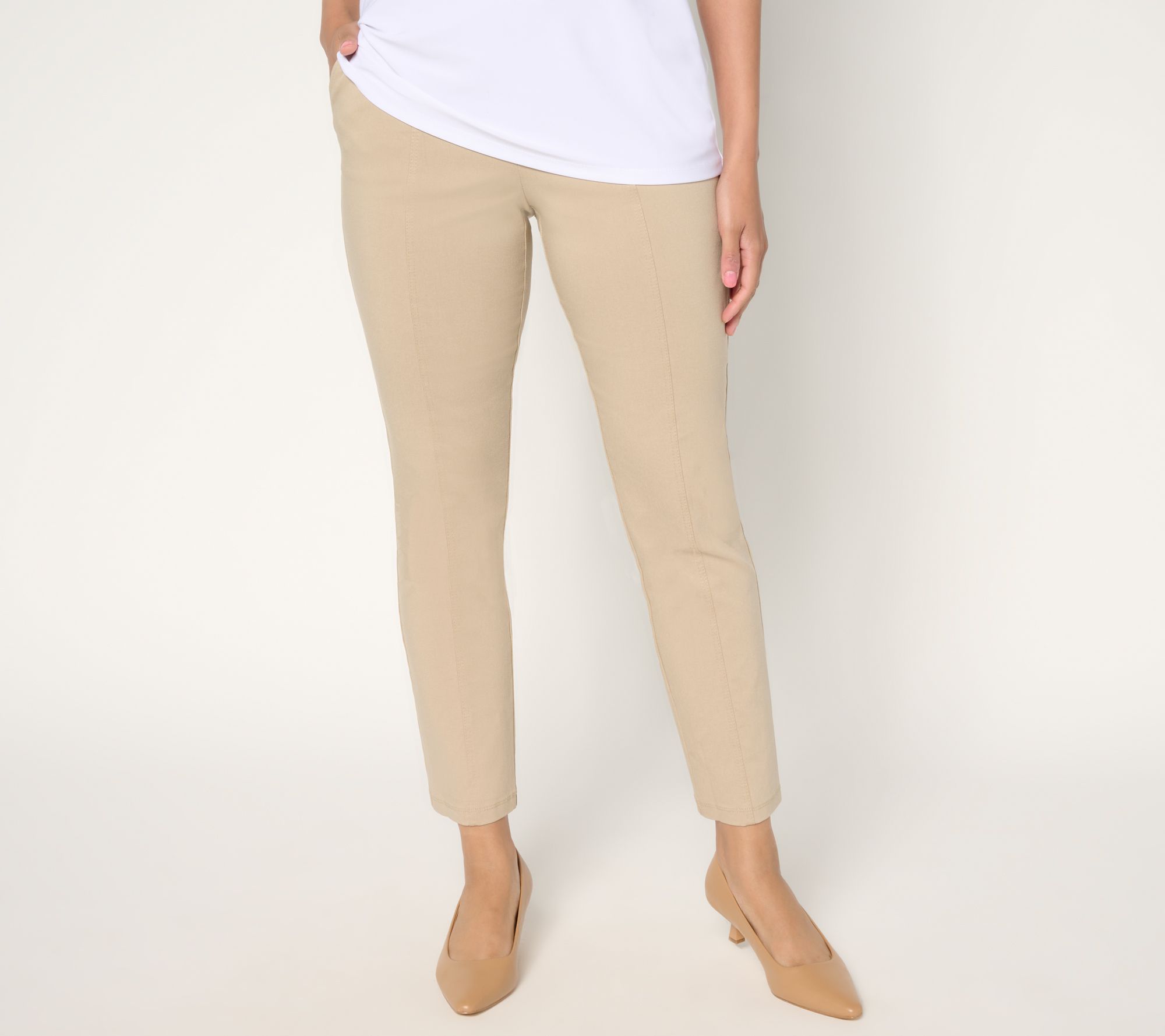 "As Is" Susan Graver Regular Uptown Stretch Slim Leg Ankle Pants