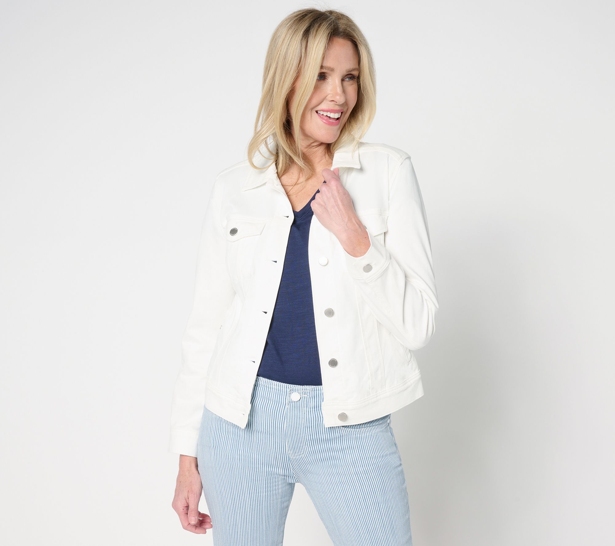 "As Is" Liverpool Los Angeles Comfort Knit Denim Jacket