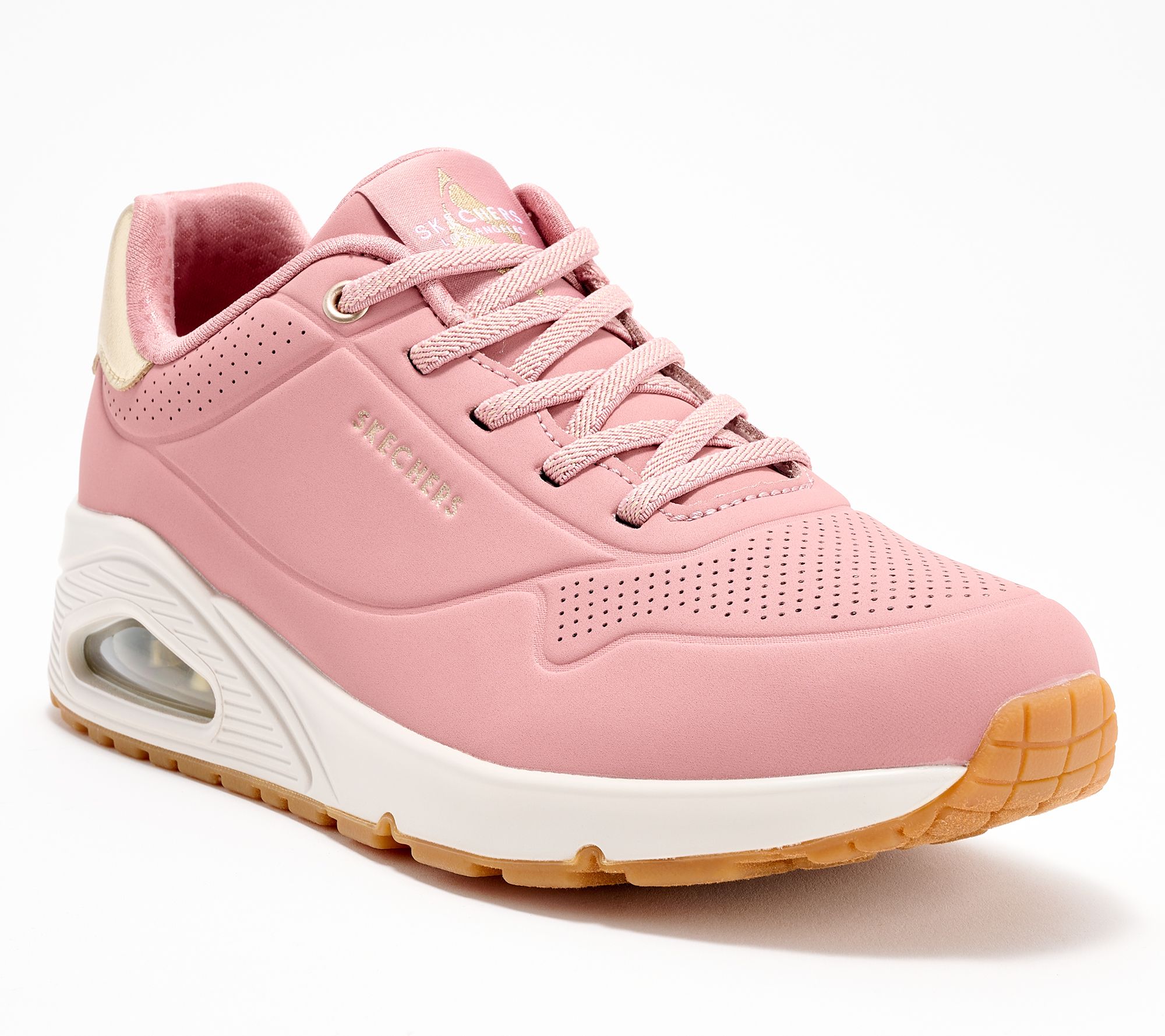 "As Is" Skechers Street Uno Lace-Up Sneakers- Shimmer Away