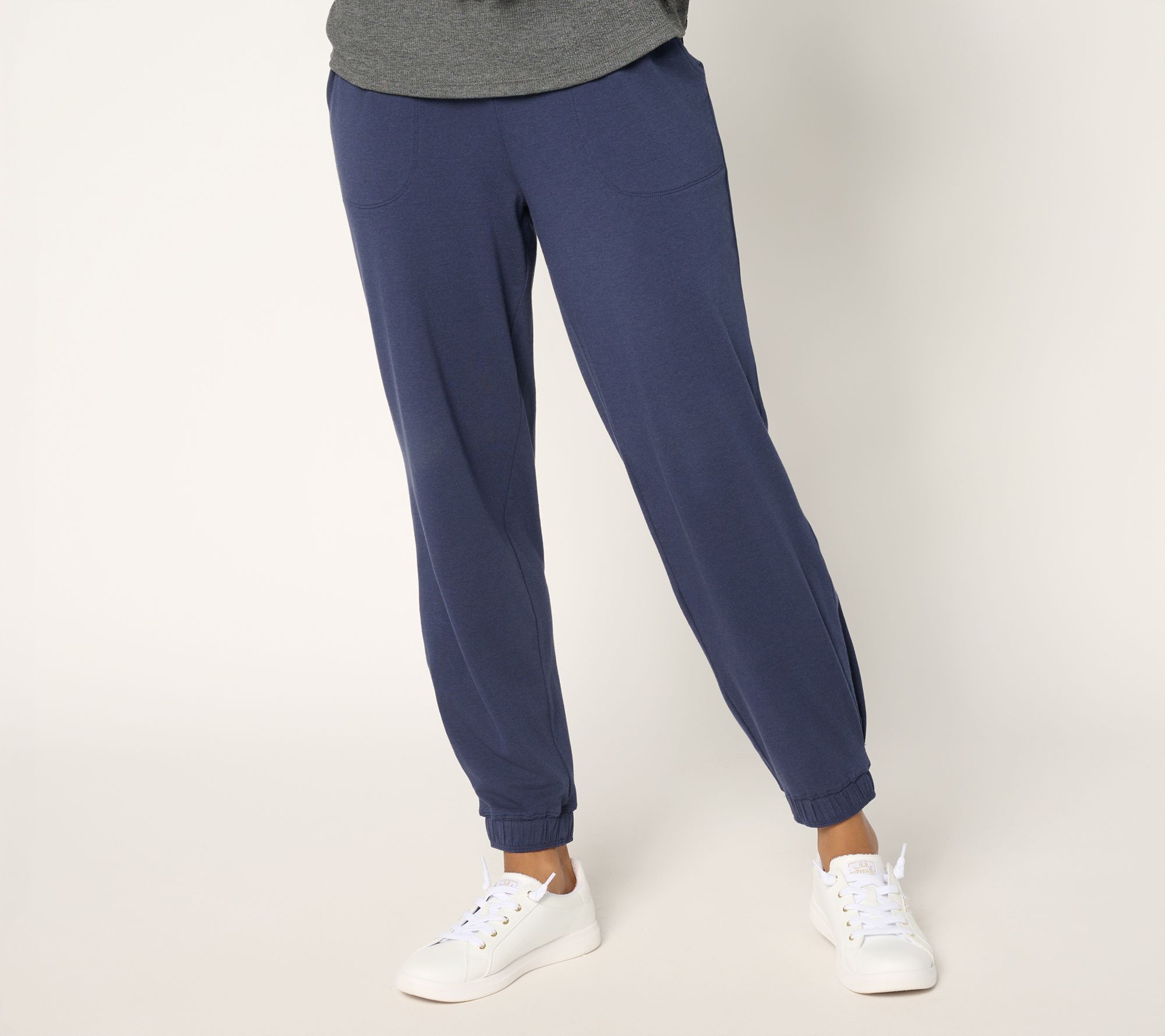 AnyBody Regular Cozy Knit Side Pleat Jogger with Pockets