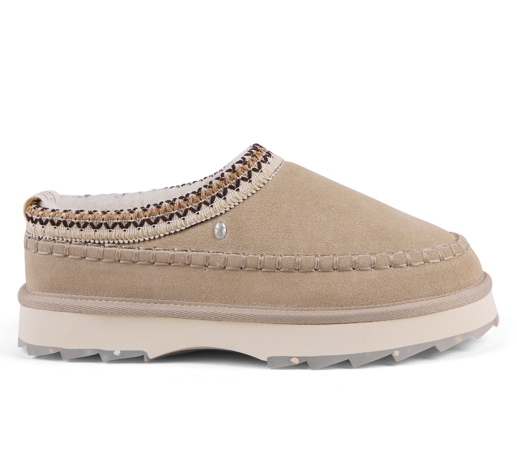 EMU Australia Suede Platform Slippers - Sharky Adventure Scuff