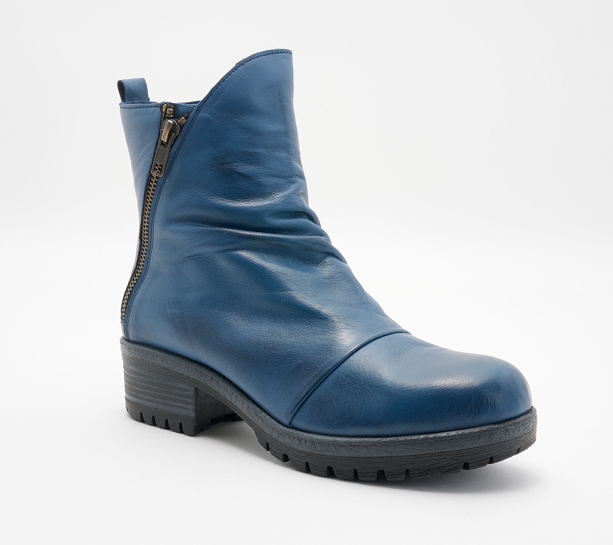 Miz Mooz Leather Ruched Mid Boots - Darrla