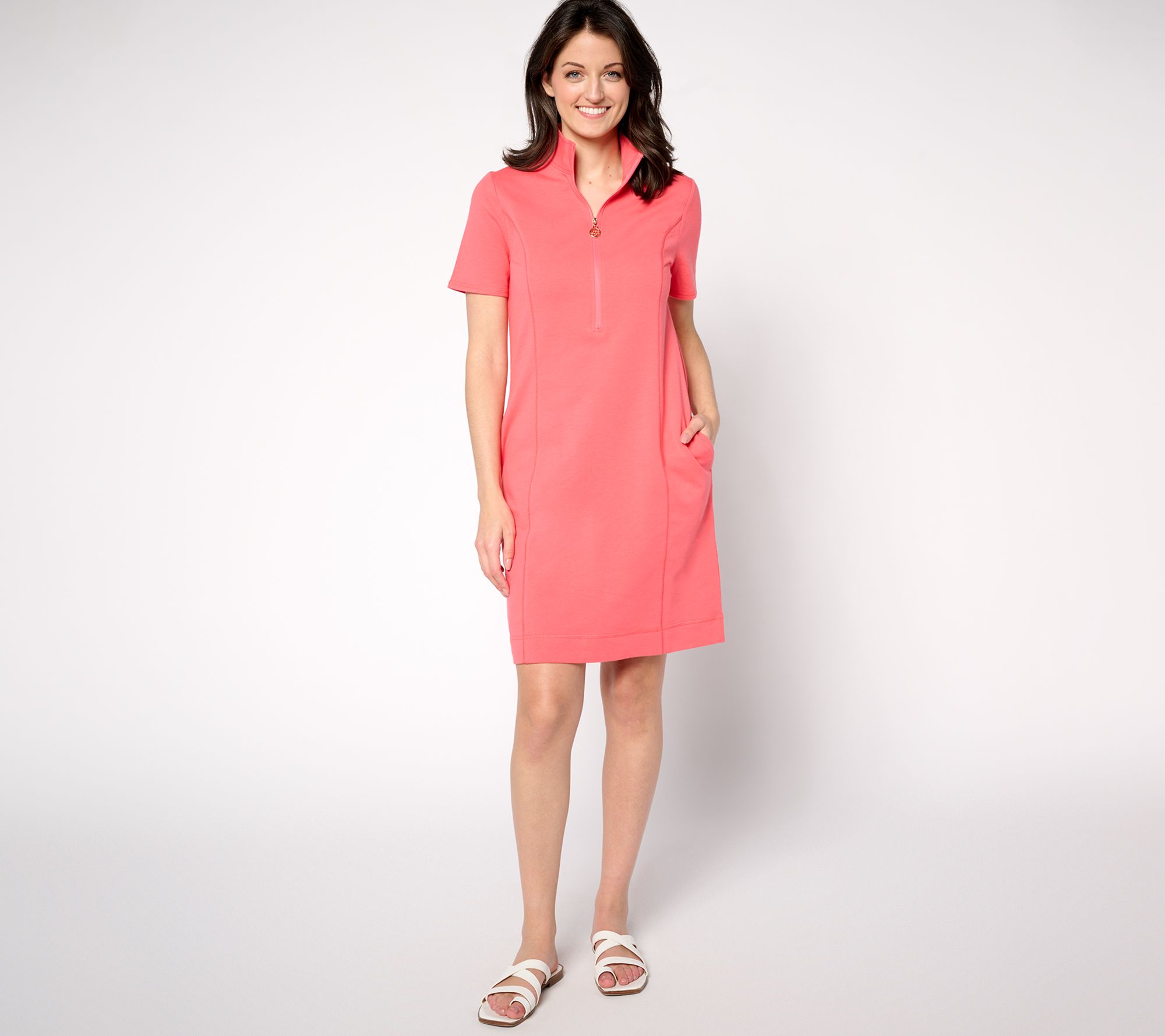 "As Is" Belle by Kim Gravel Court to Resort Zip Up Sport Dress