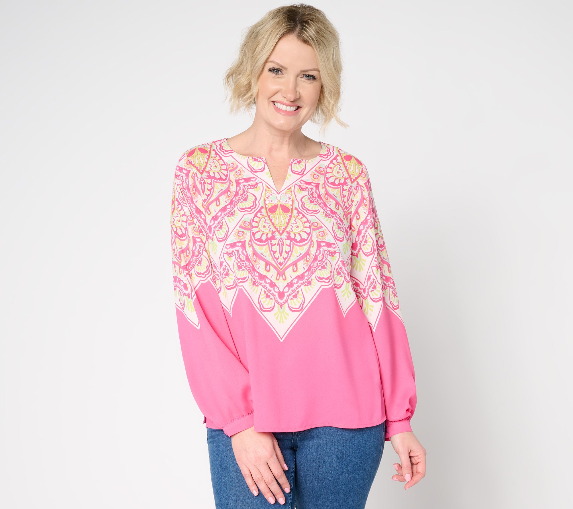 "As Is" Belle Boho by Kim Gravel Lotus Sunrise Blouse