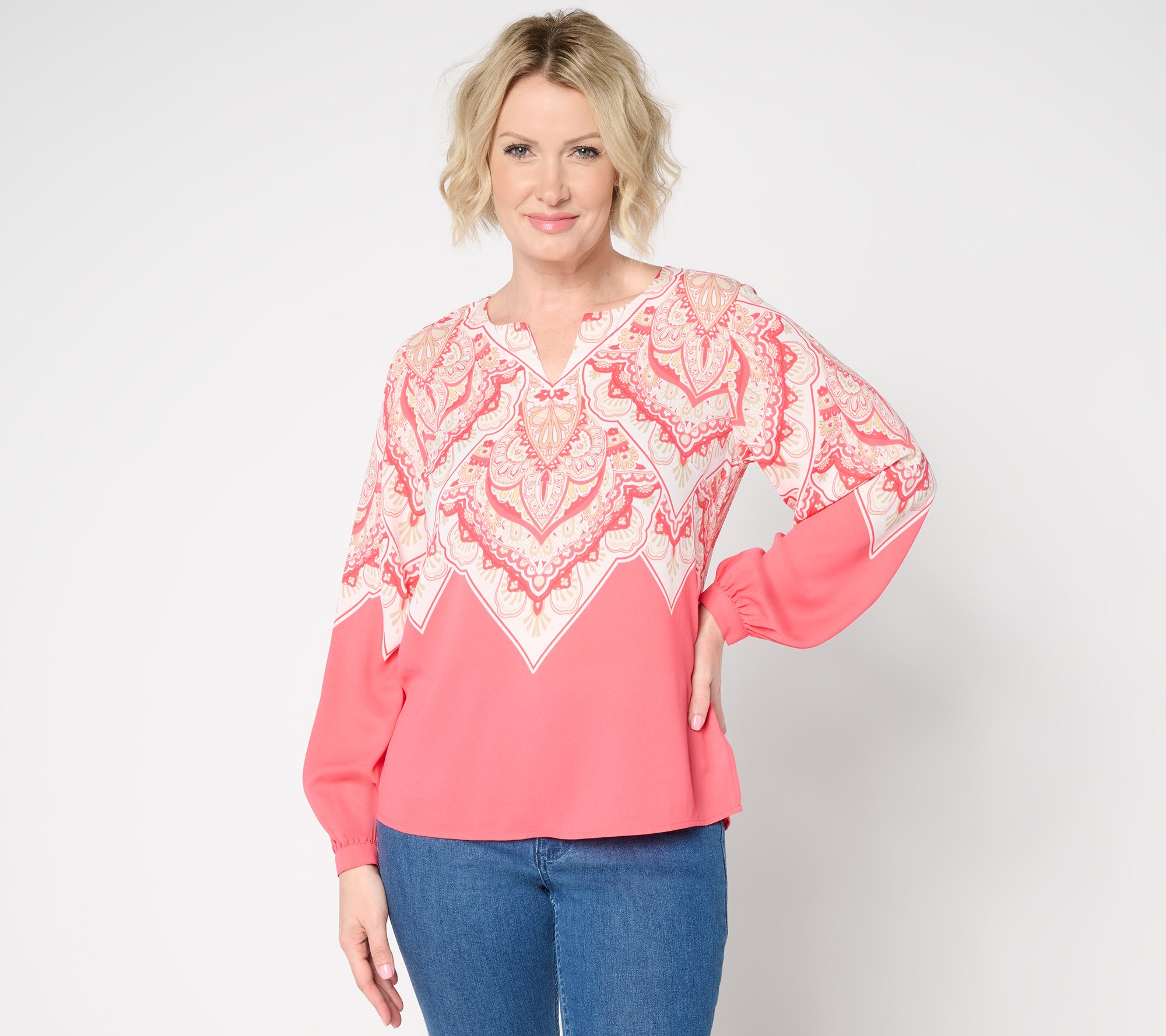 "As Is" Belle Boho by Kim Gravel Lotus Sunrise Blouse