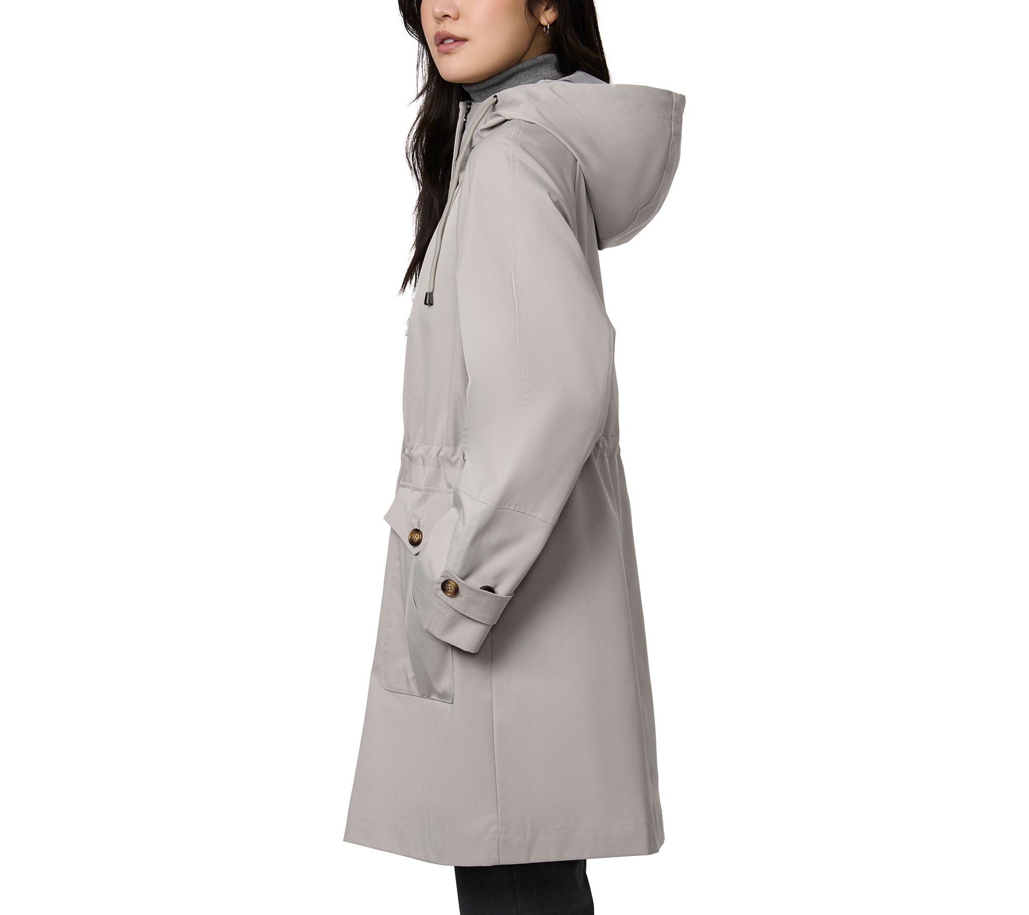 HOODED RAIN COAT - QVC.com