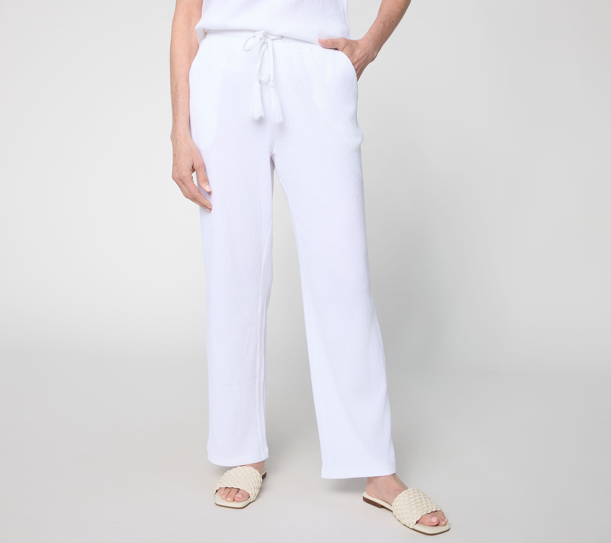 Belle by Kim Gravel Petite Packabelle Slay the Vacay Straight Pants
