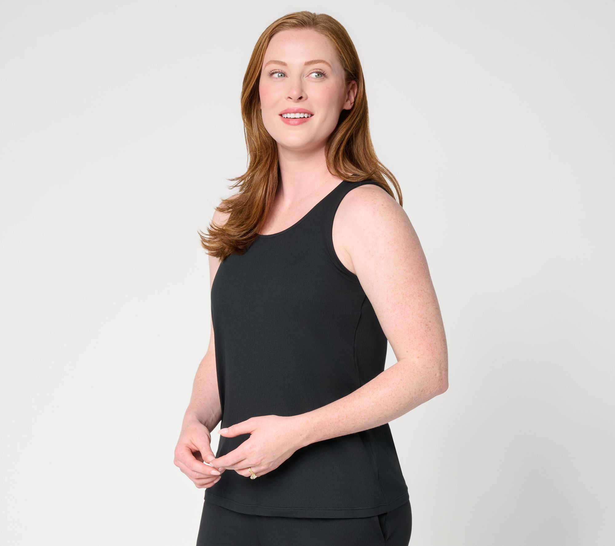 Cuddl Duds Flexwear Tank with Button Detail