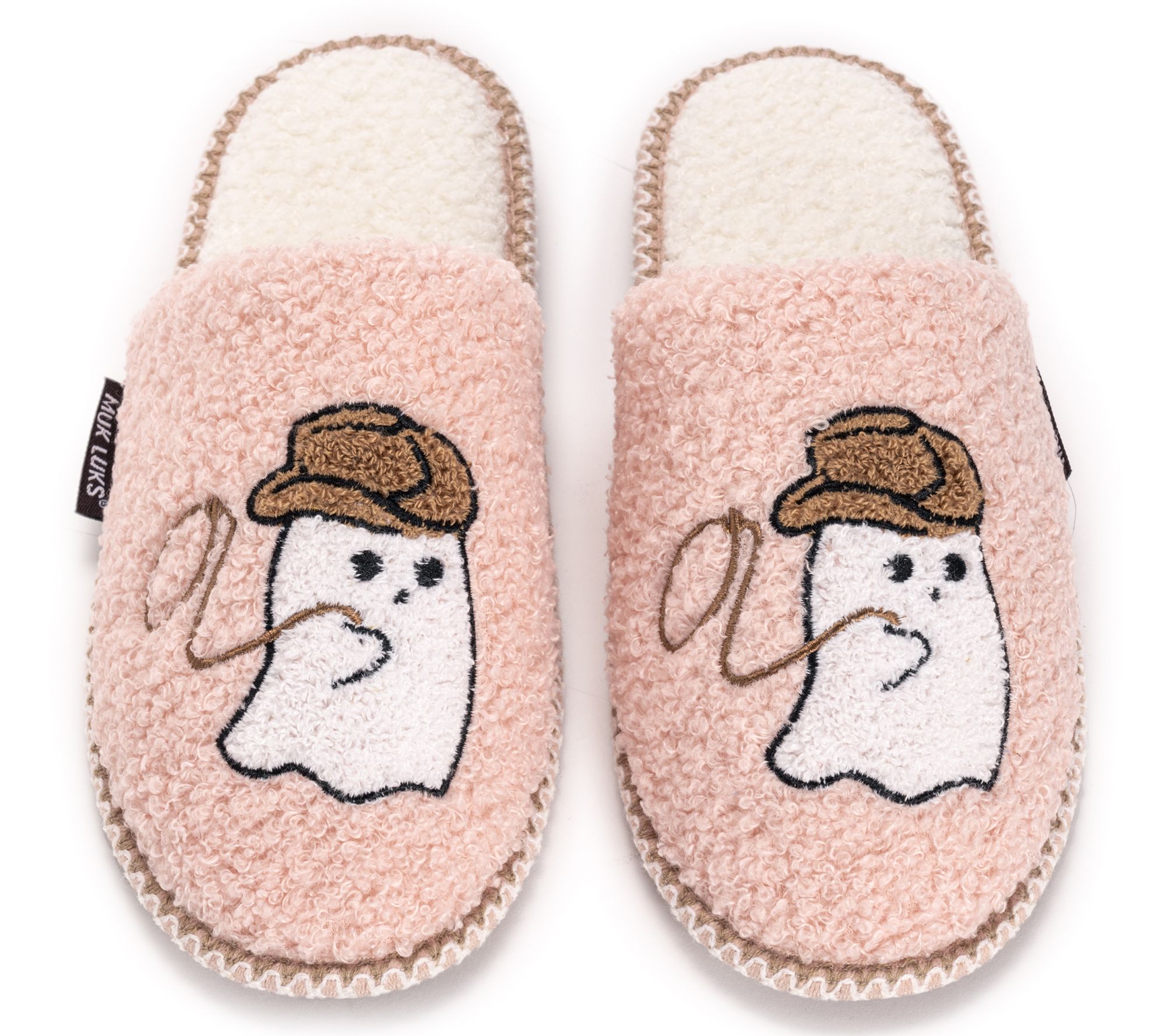 MUK LUKS Women's Novelty Punch Needle Fall Scuff