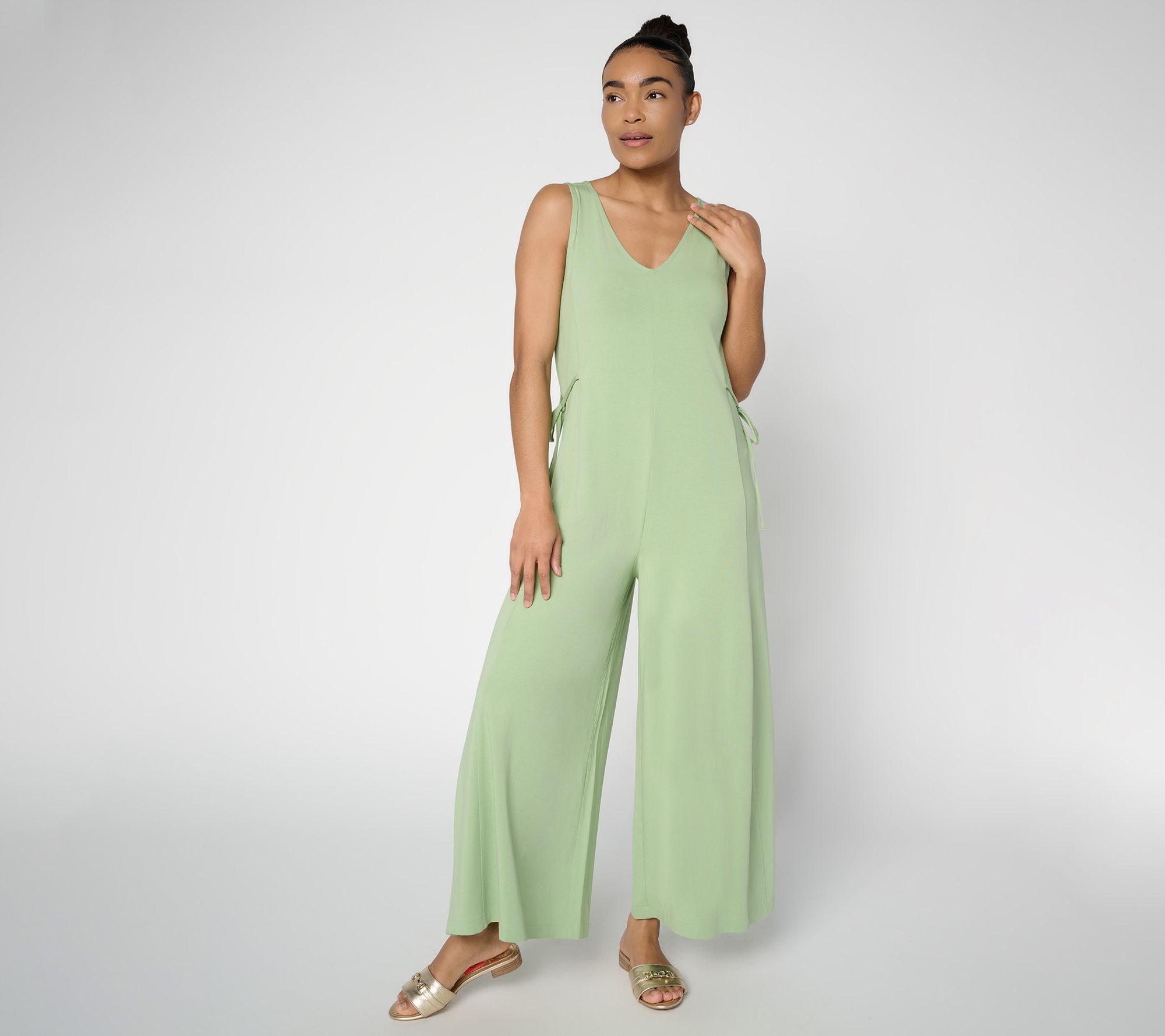 AnyBody Regular Cozy Knit Jersey All-Star Jumpsuit