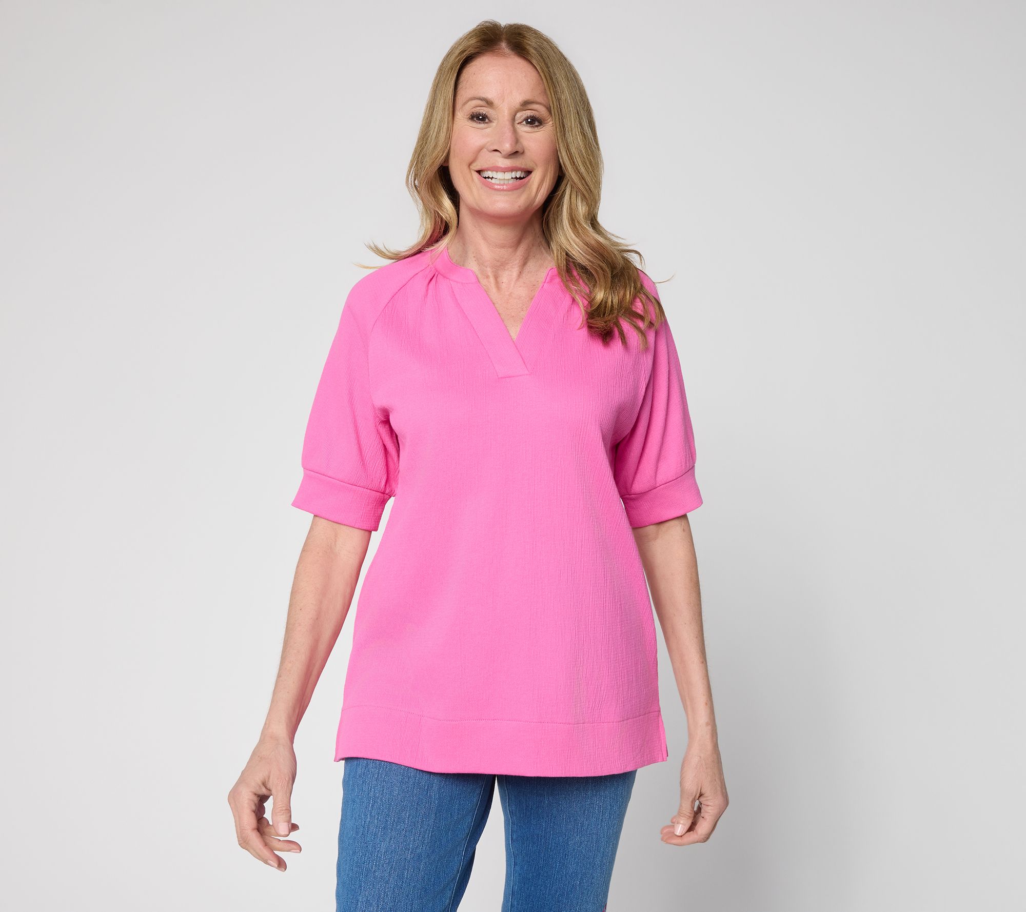 Belle by Kim Gravel Packabelle Slay the Vacay Elbow Top