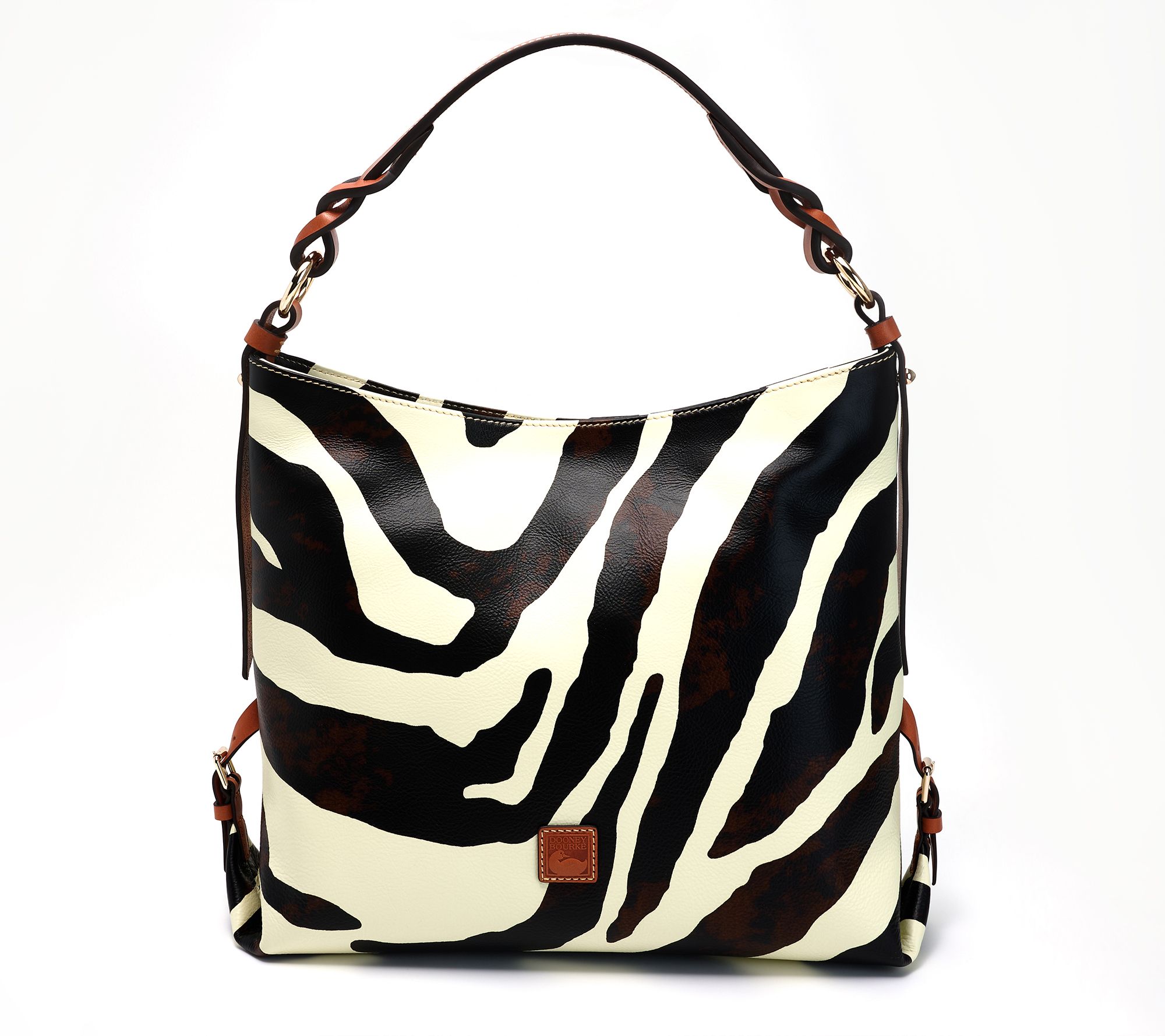 Dooney & Bourke Zebra Medium Sac Bag with Twisted Strap - QVC.com