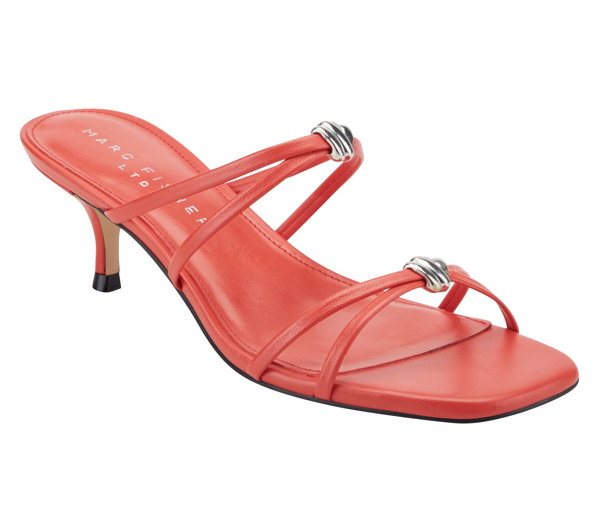 Marc Fisher LTD Leather Slip On Strappy Sandal - Baizel