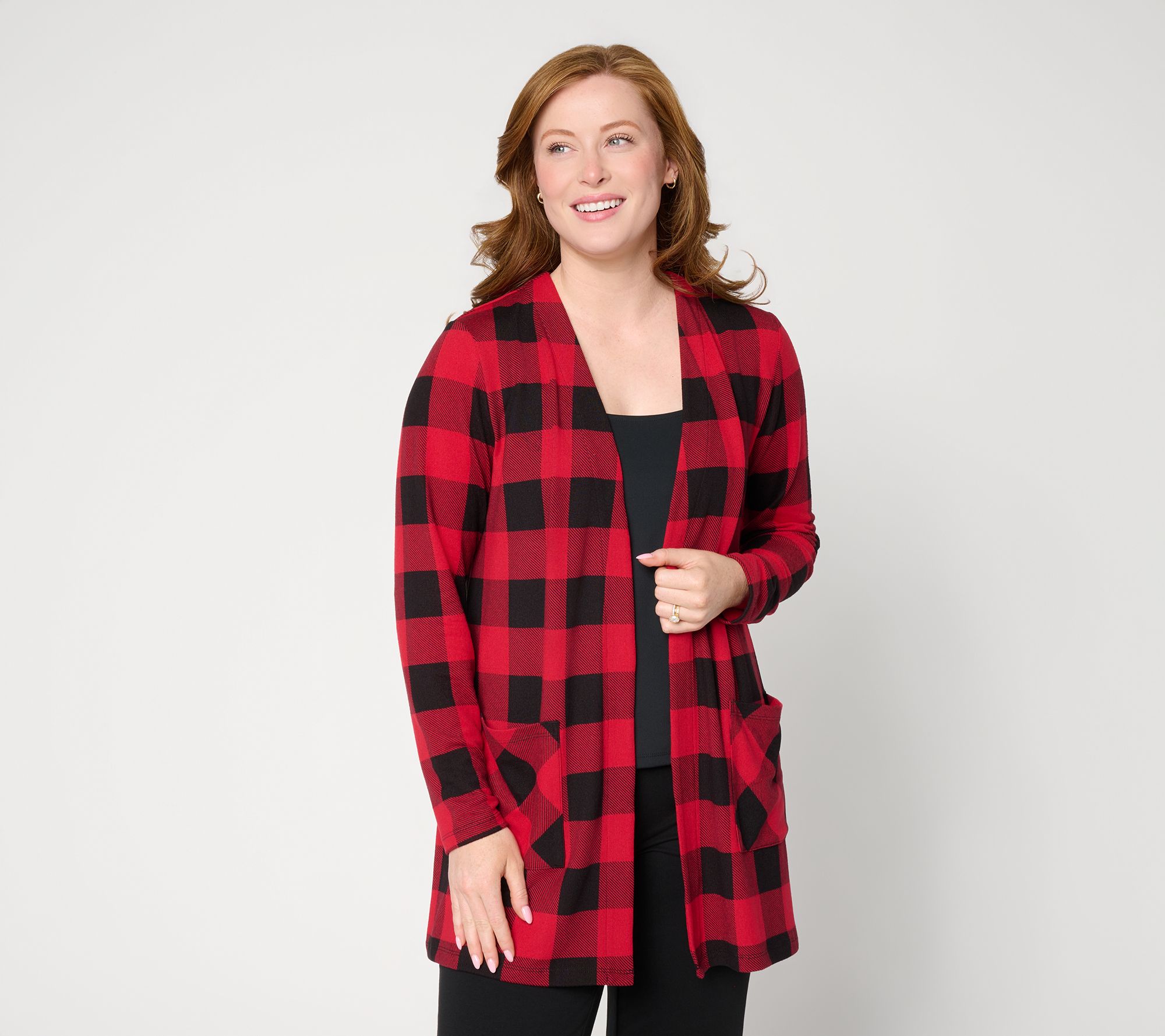 Denim & Co. Regular Heavenly Jersey Open Front Cardigan