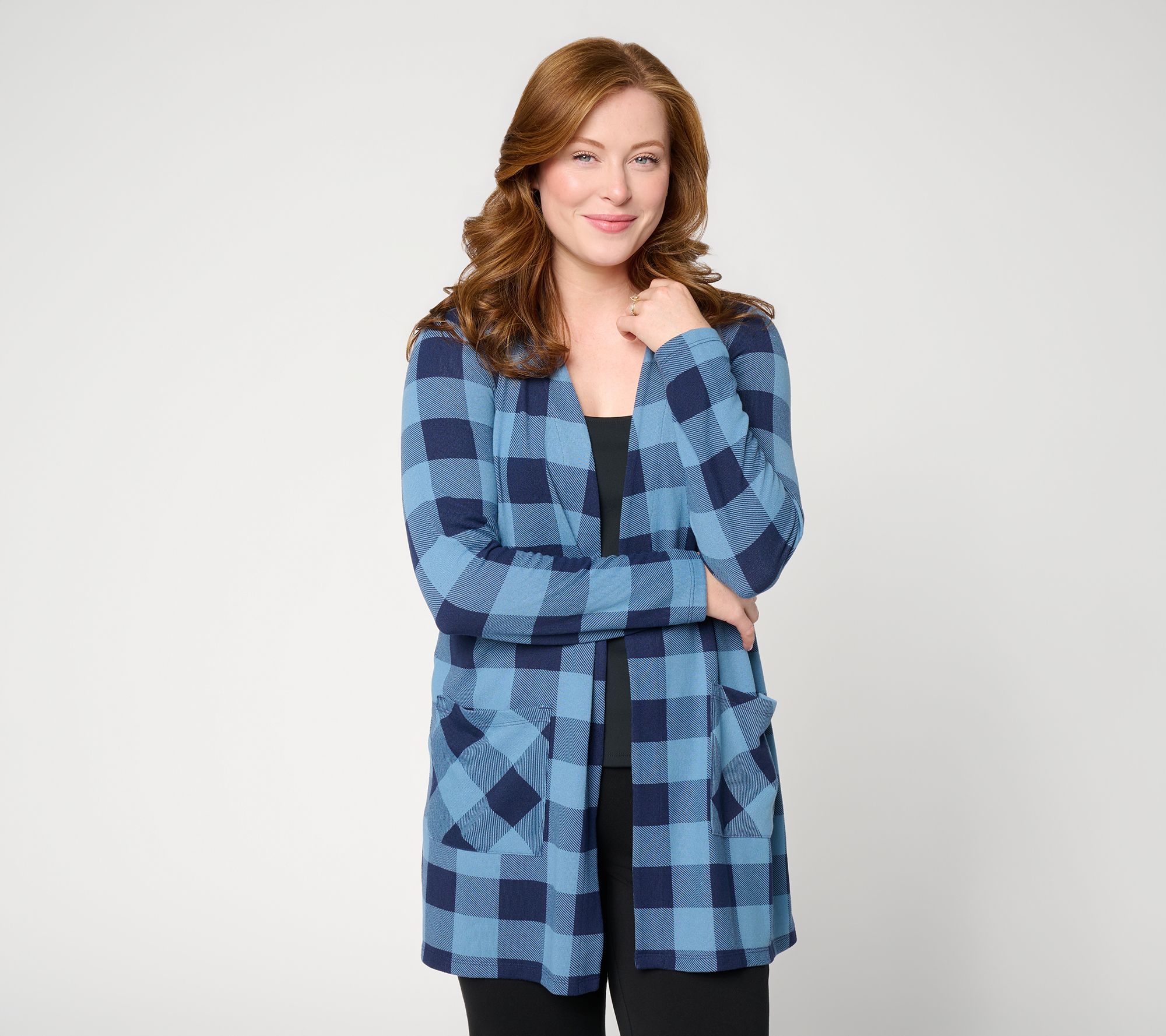 Denim & Co. Regular Heavenly Jersey Open Front Cardigan