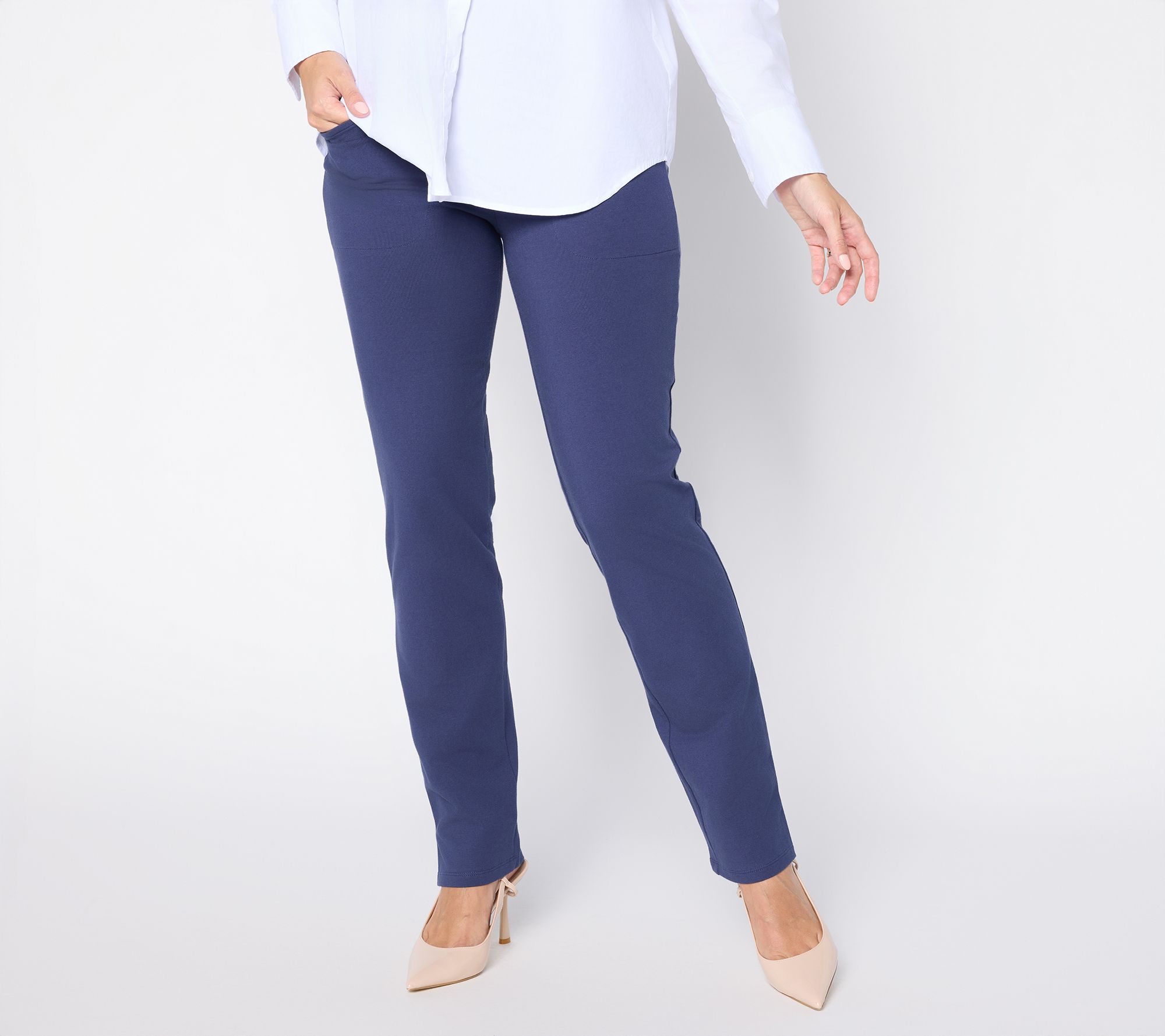 "As Is" Women with Control Tall 86/14 Straight Leg FullLength Pant
