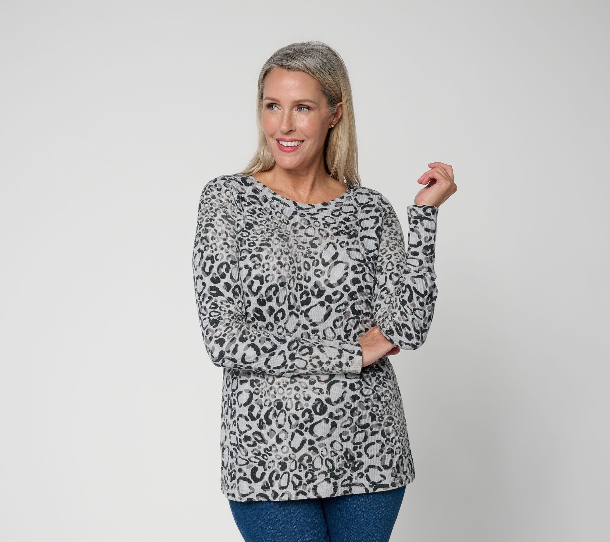 Belle by Kim Gravel Micro Waffle Bateau Wild Whisper Top