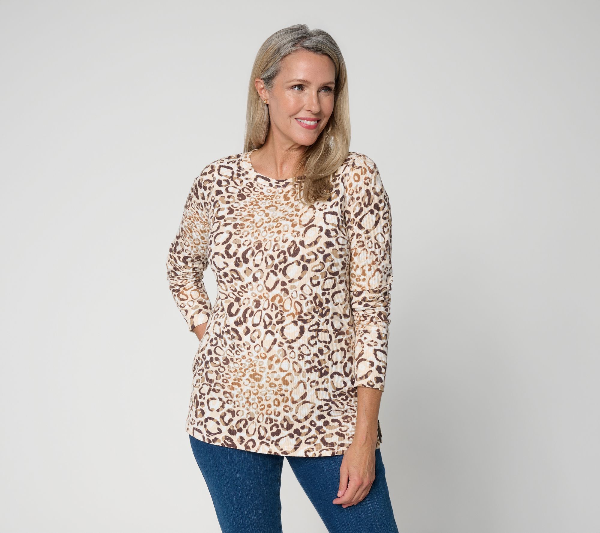 Belle by Kim Gravel Micro Waffle Bateau Wild Whisper Top