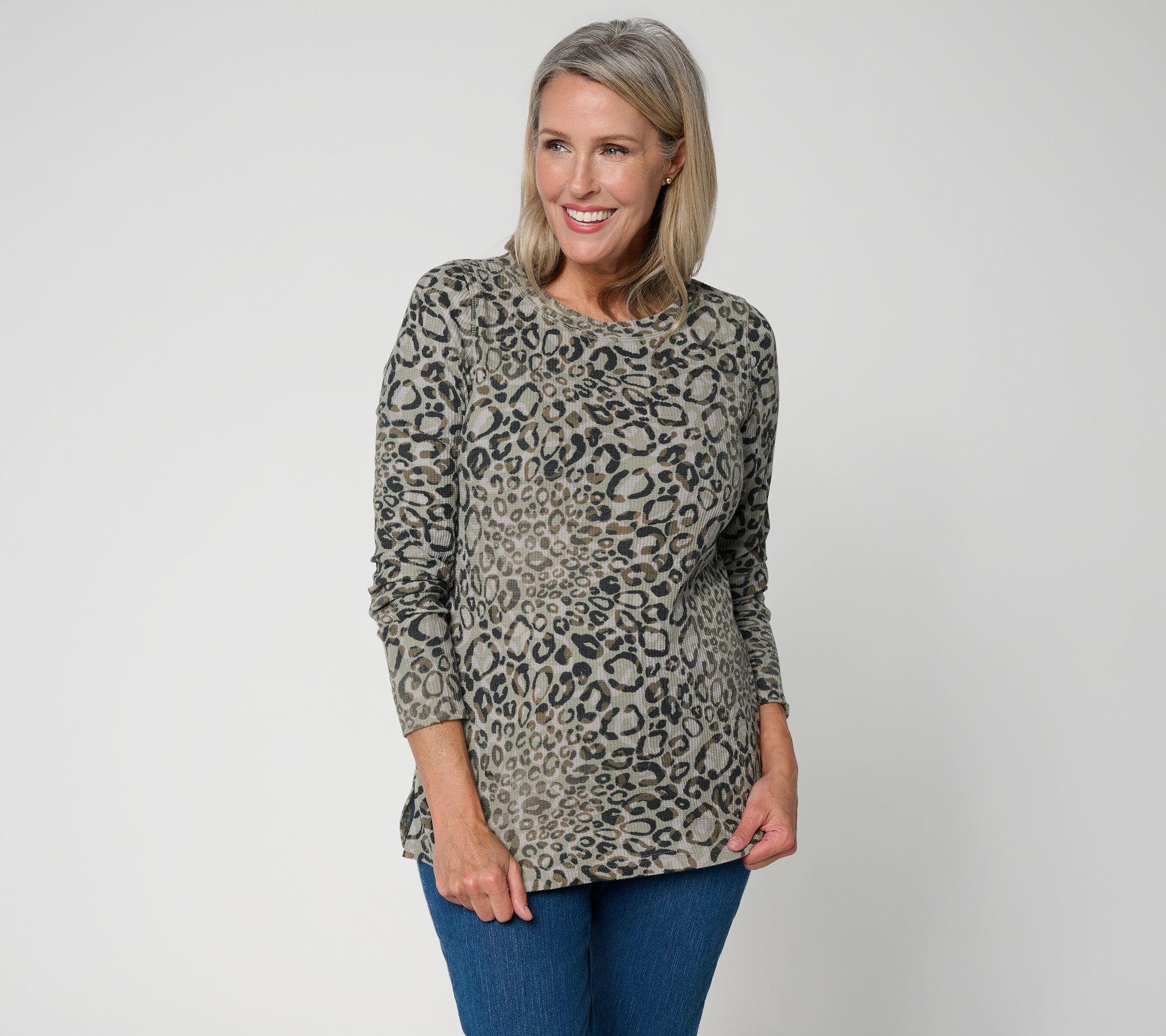 Belle by Kim Gravel Micro Waffle Bateau Wild Whisper Top