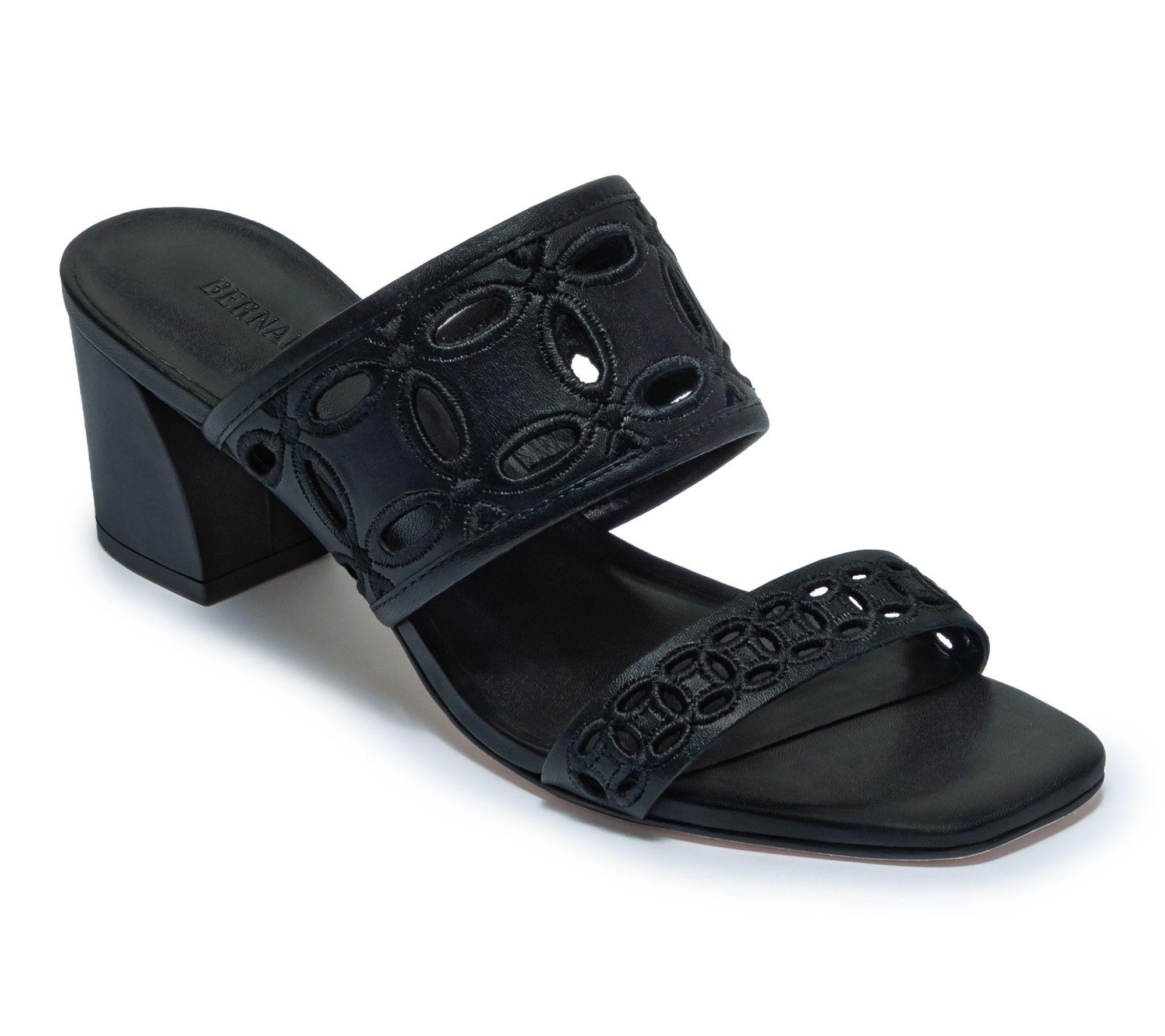 Bernardo Eyelet Heeled Leather Sandal - Gemma