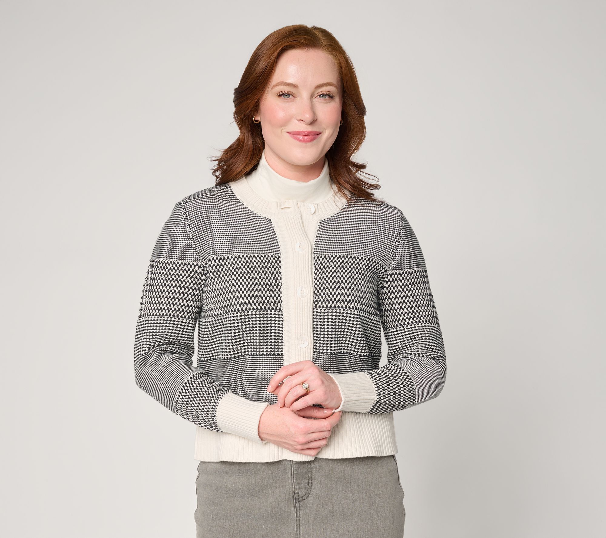 "As Is" BEAUTIFUL by Lawrence Zarian 100% Cotton NoveltyCardigan