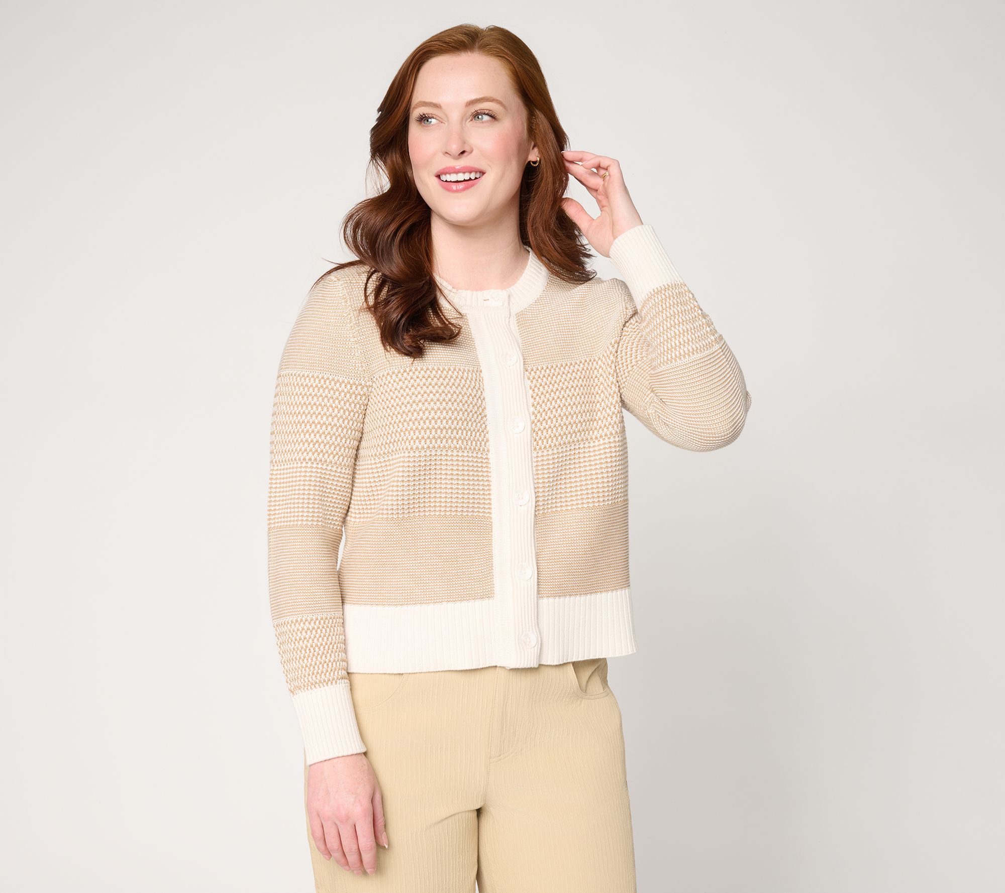 "As Is" BEAUTIFUL by Lawrence Zarian 100% Cotton NoveltyCardigan