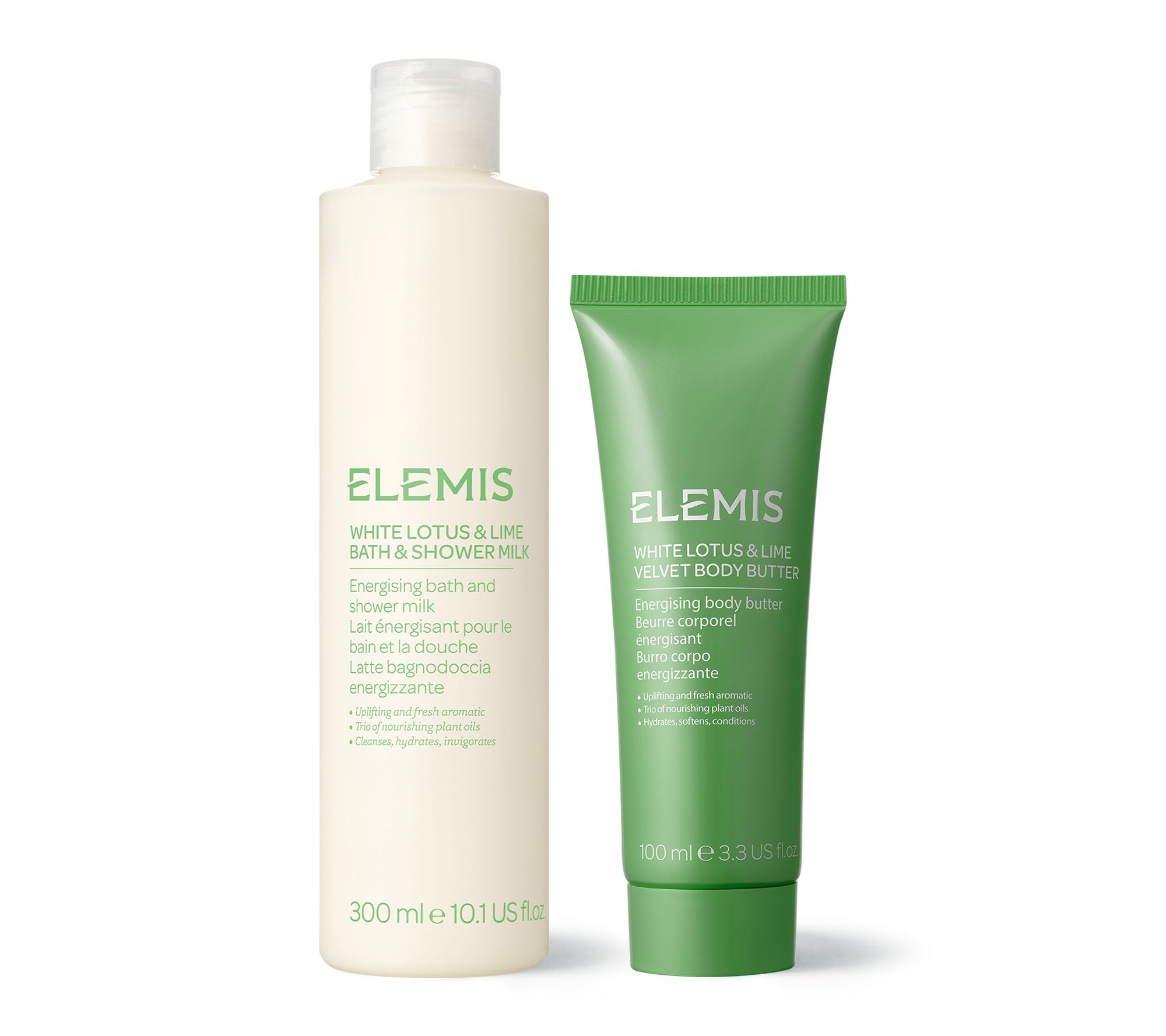  ELEMIS Bath & Shower Milk & Body Butter 2pc Choice Of