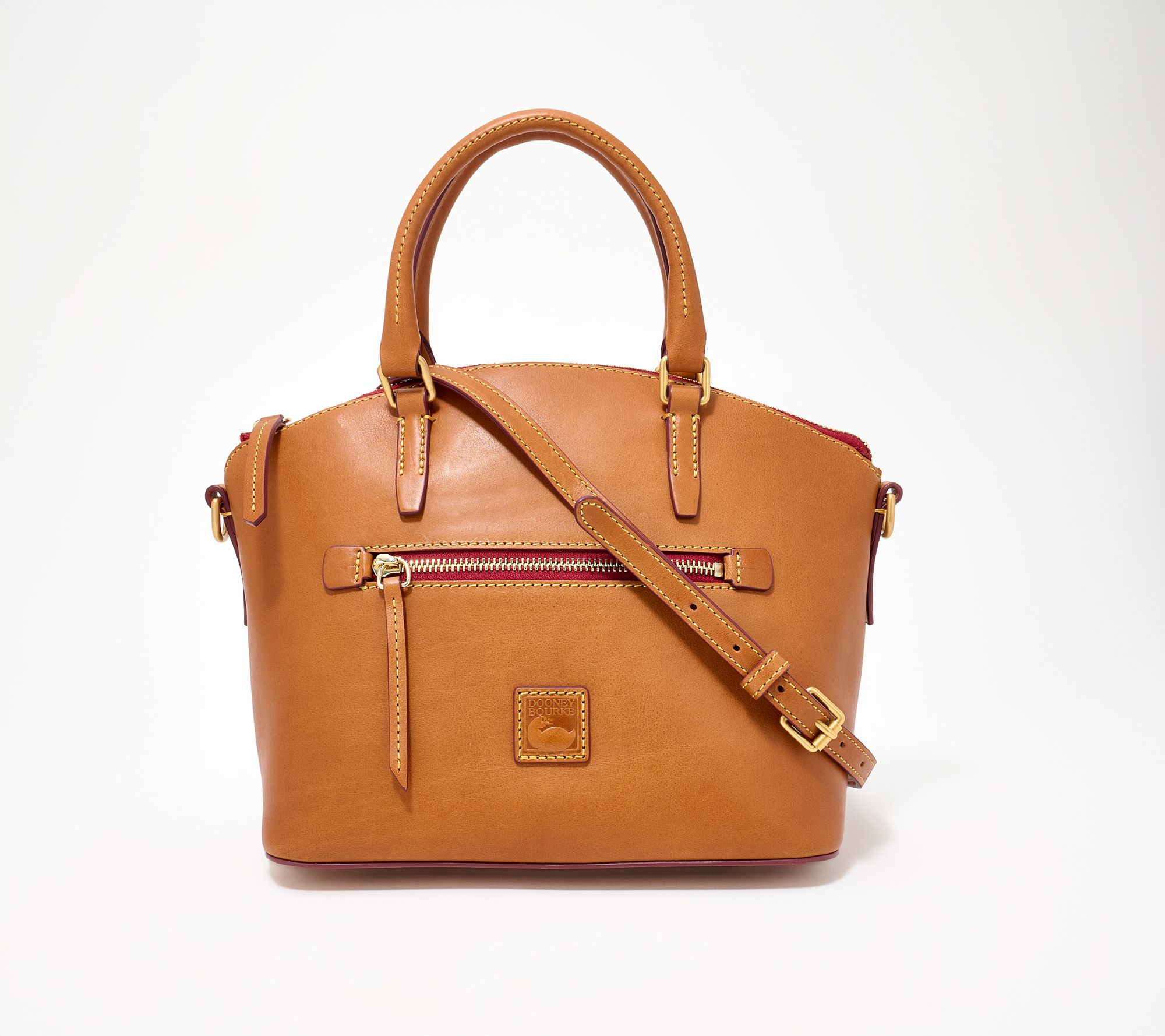 Dooney & Bourke Florentine Leather Top Handle Bag with Crossbody Strap